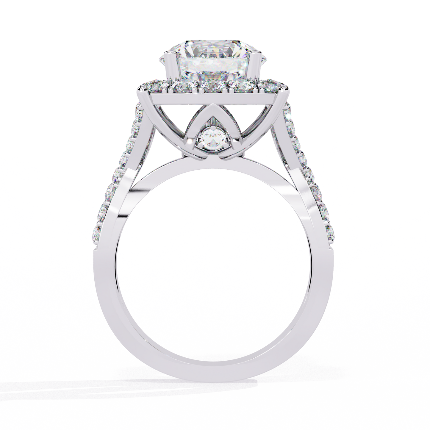 imperial halo lab grown diamond ring