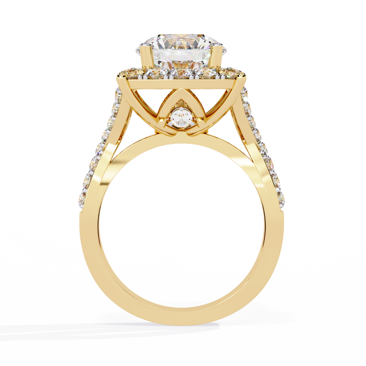 imperial halo lab grown diamond ring