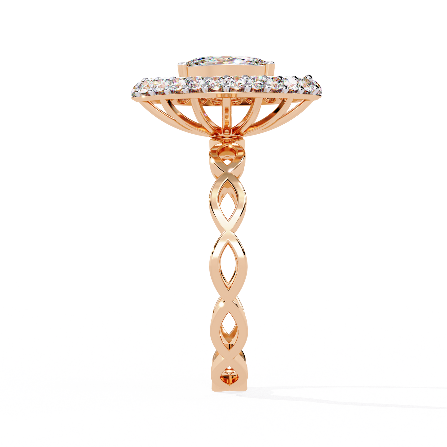solaris marquise lab grown diamond ring