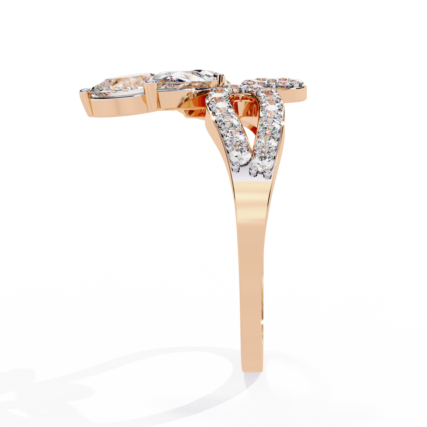 eden petal lab grown diamond ring