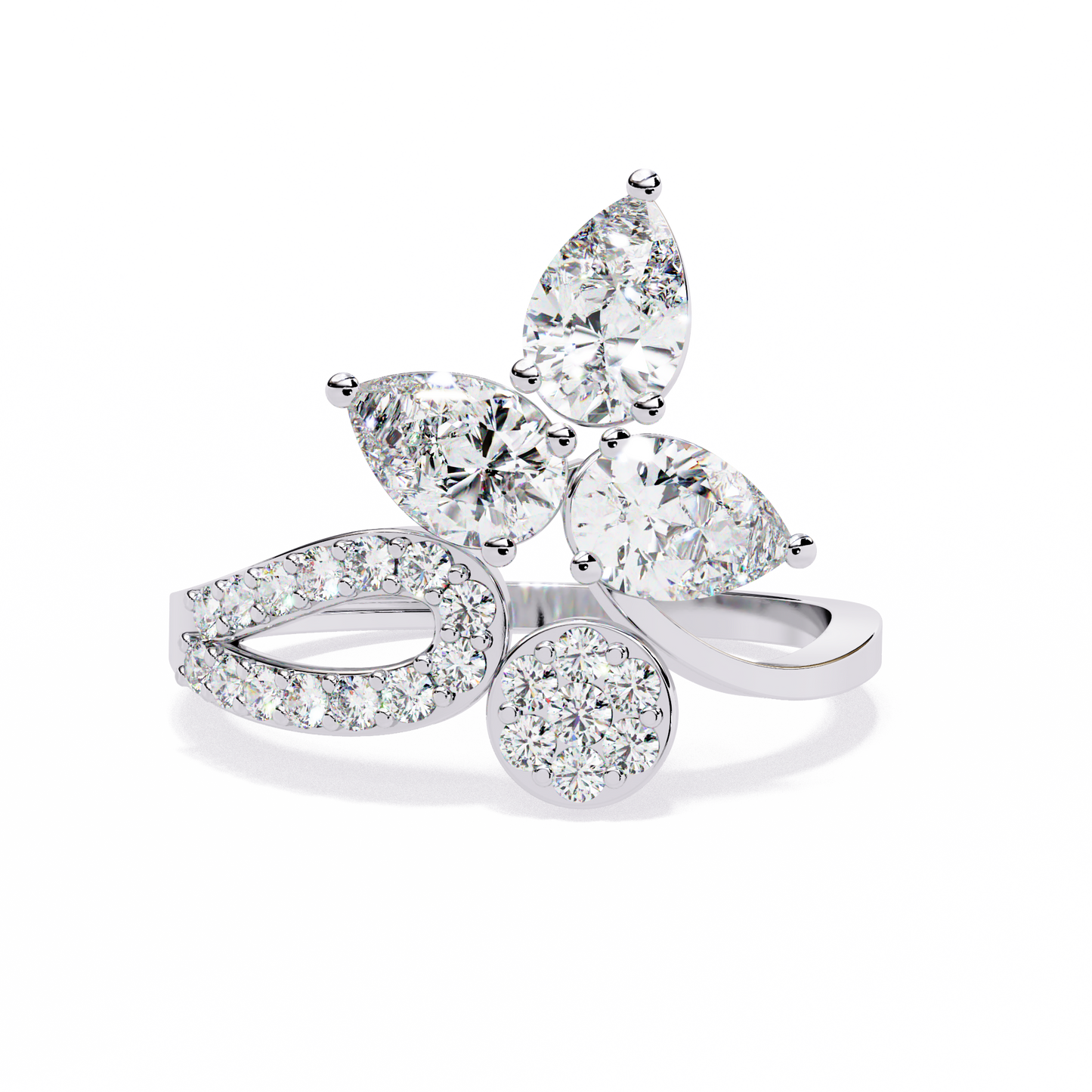 eden petal lab grown diamond ring