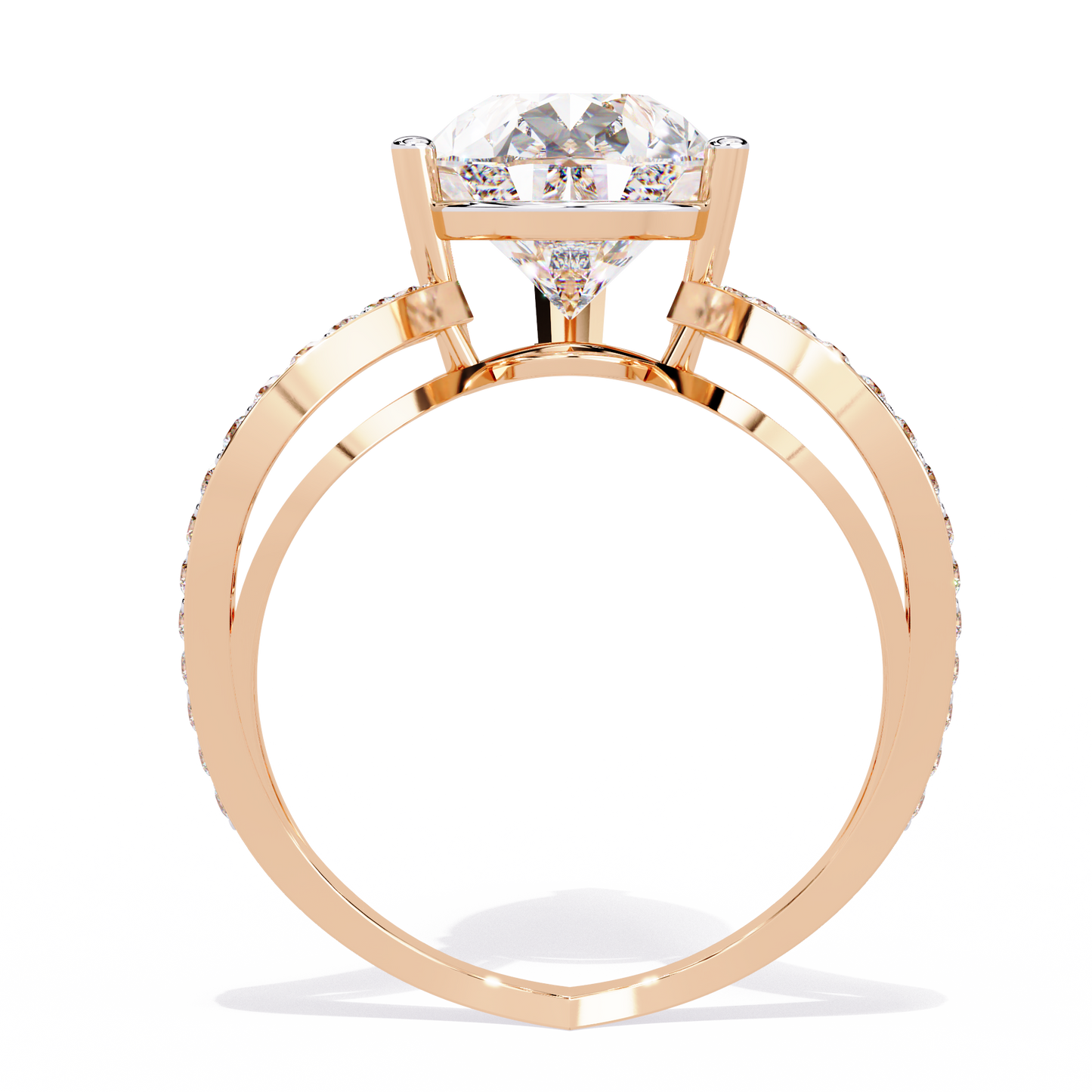 majestic teardrop lab grown diamond ring