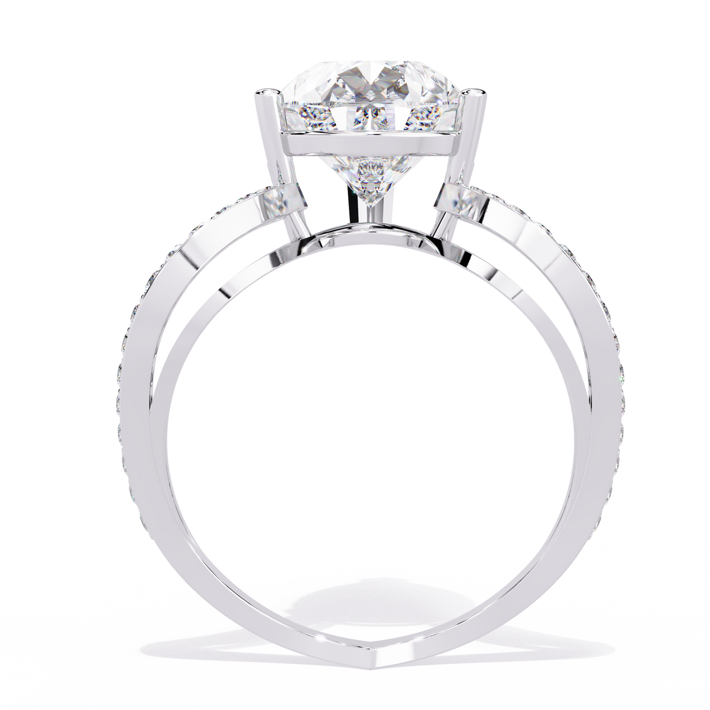 majestic teardrop lab grown diamond ring
