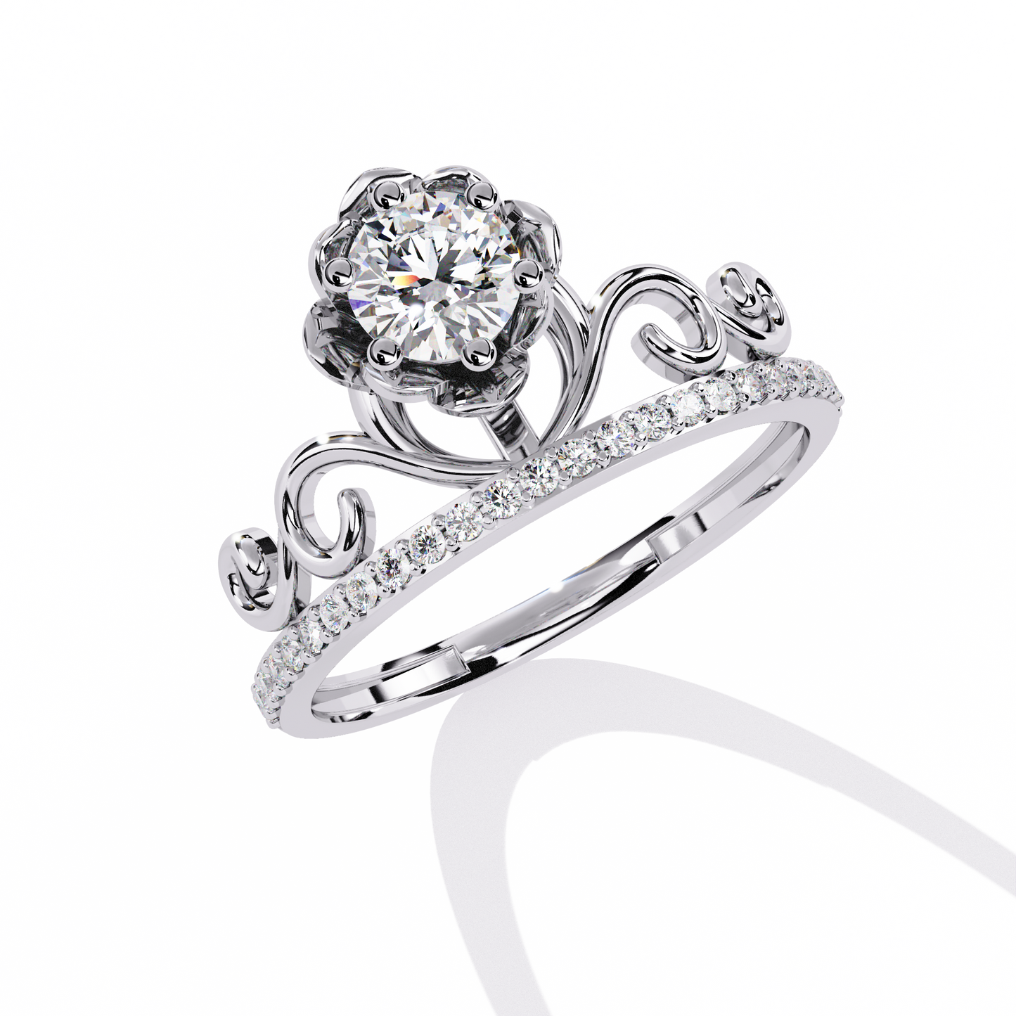 tiara lab grown diamond ring