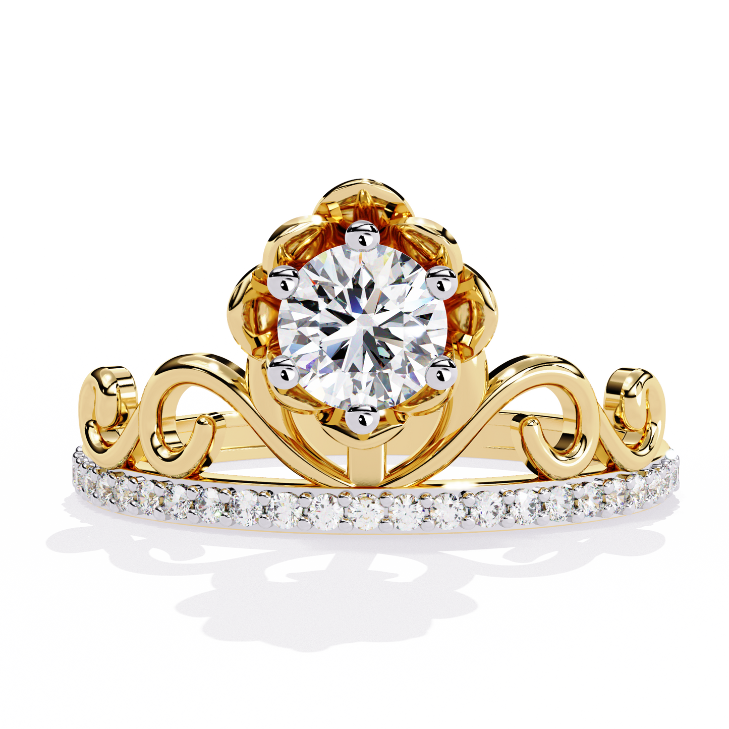 tiara lab grown diamond ring