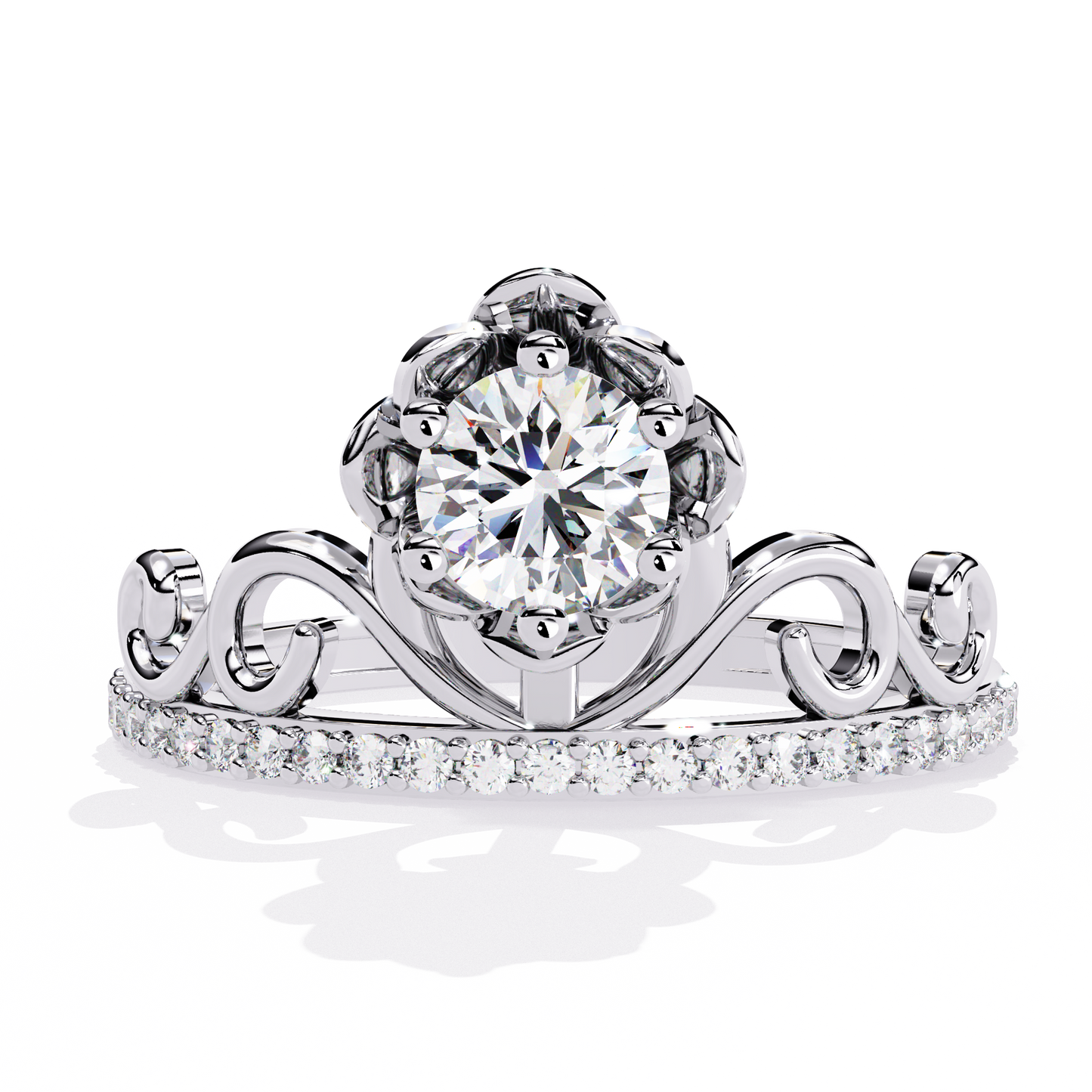 tiara lab grown diamond ring