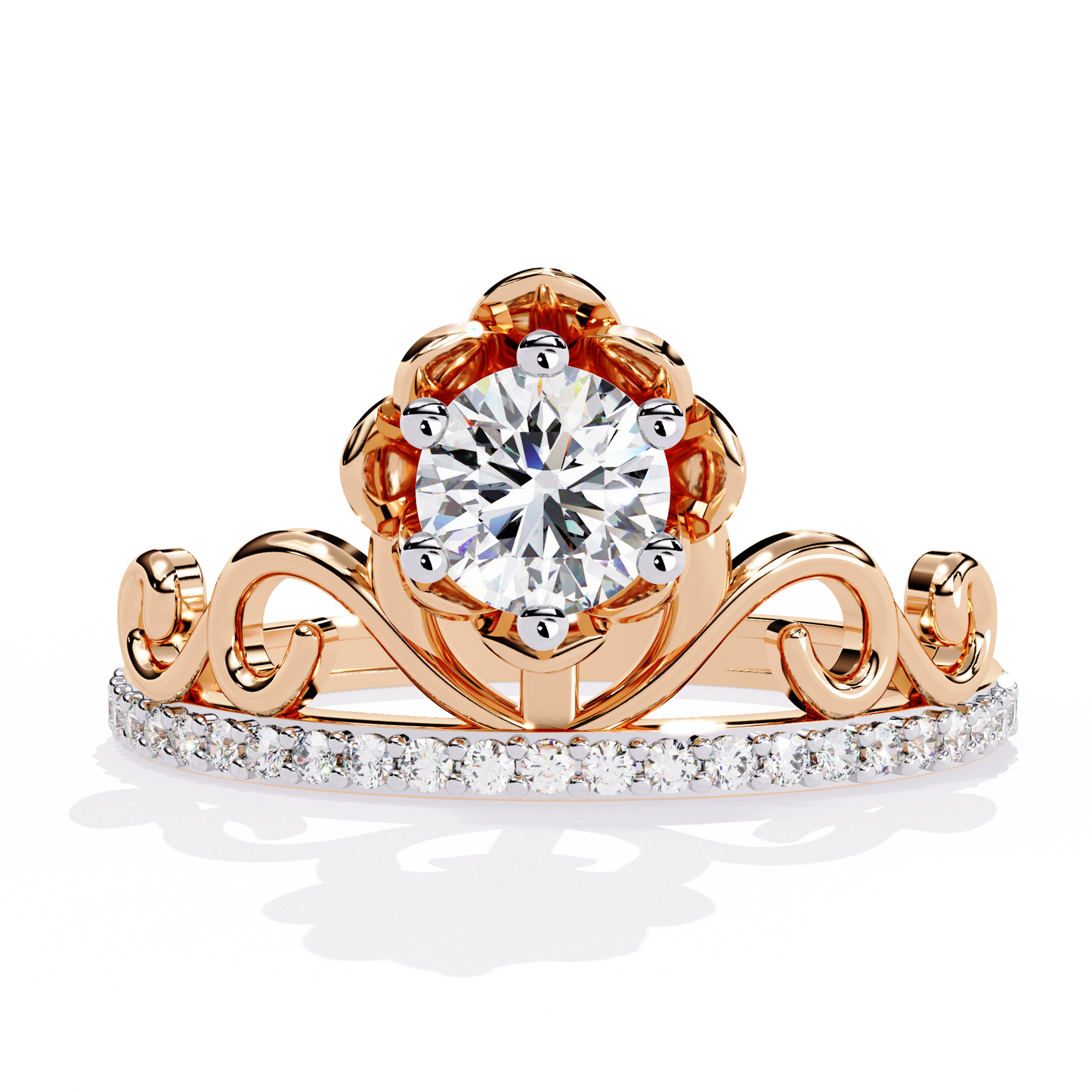 tiara lab grown diamond ring
