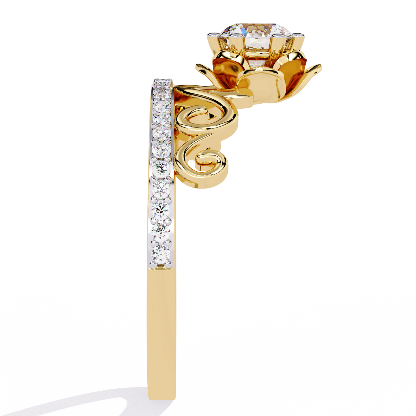tiara lab grown diamond ring