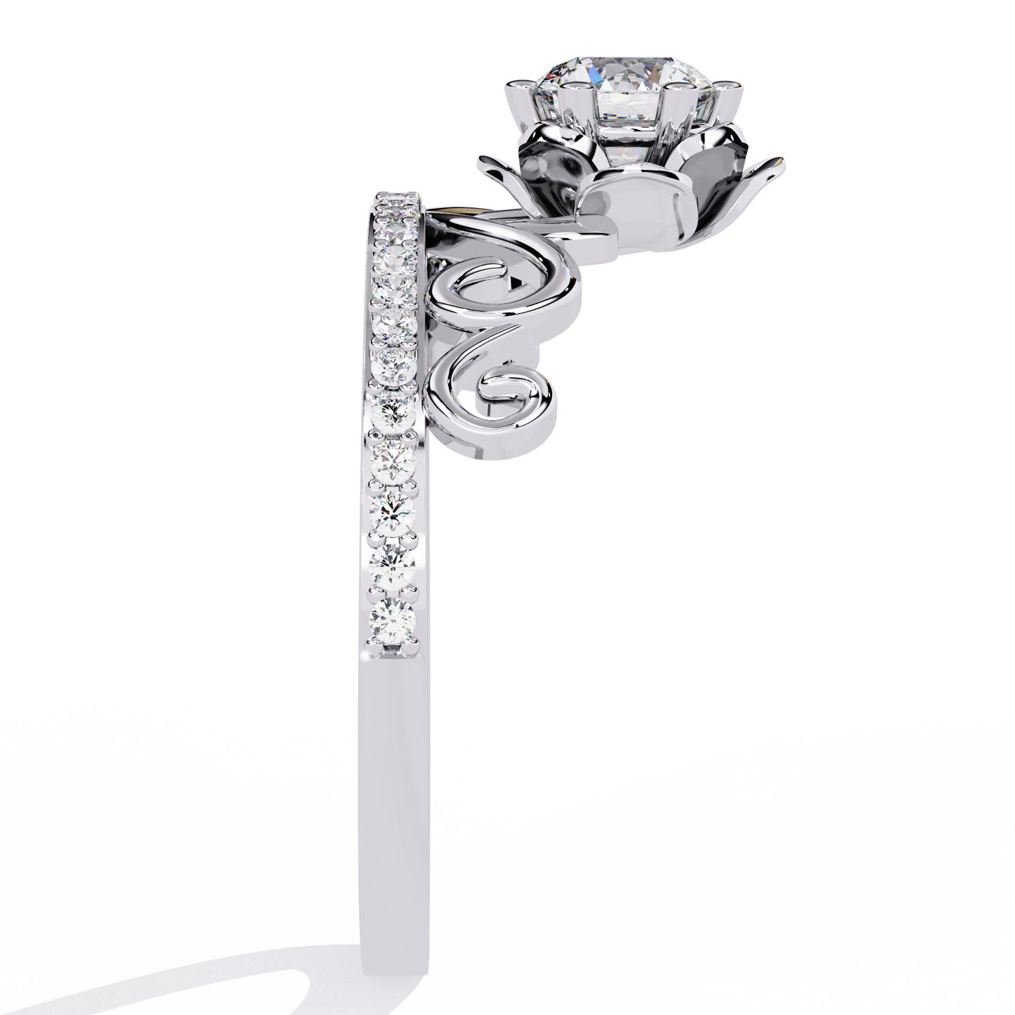 tiara lab grown diamond ring