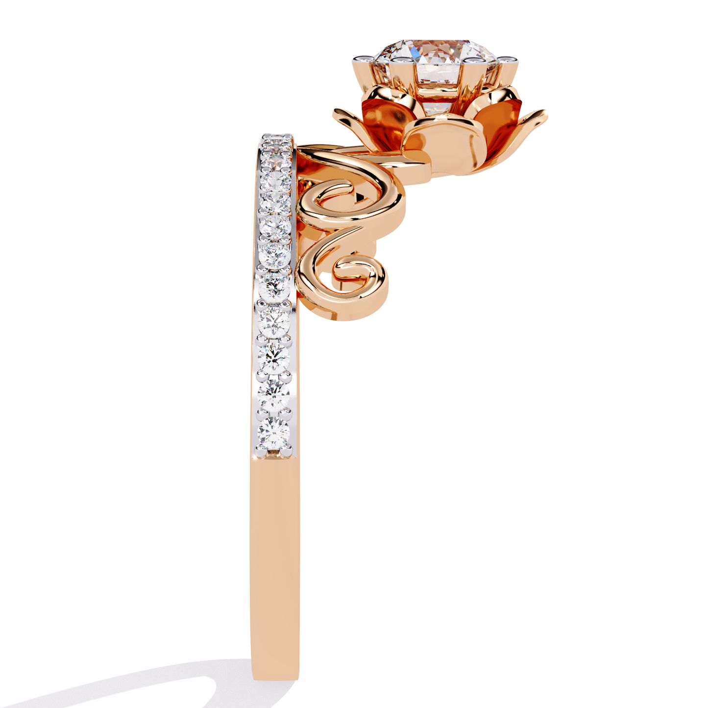 tiara lab grown diamond ring