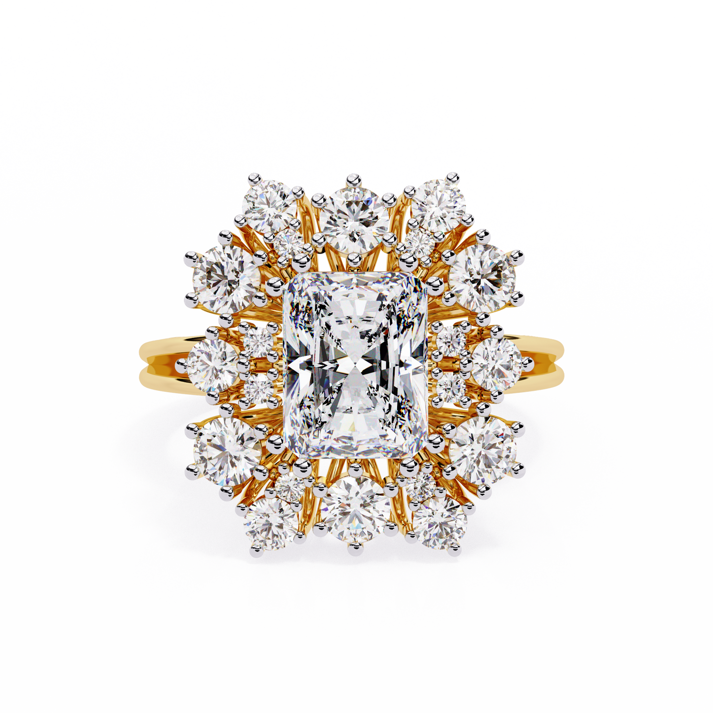 ophira radiance cluster lab grown diamond ring