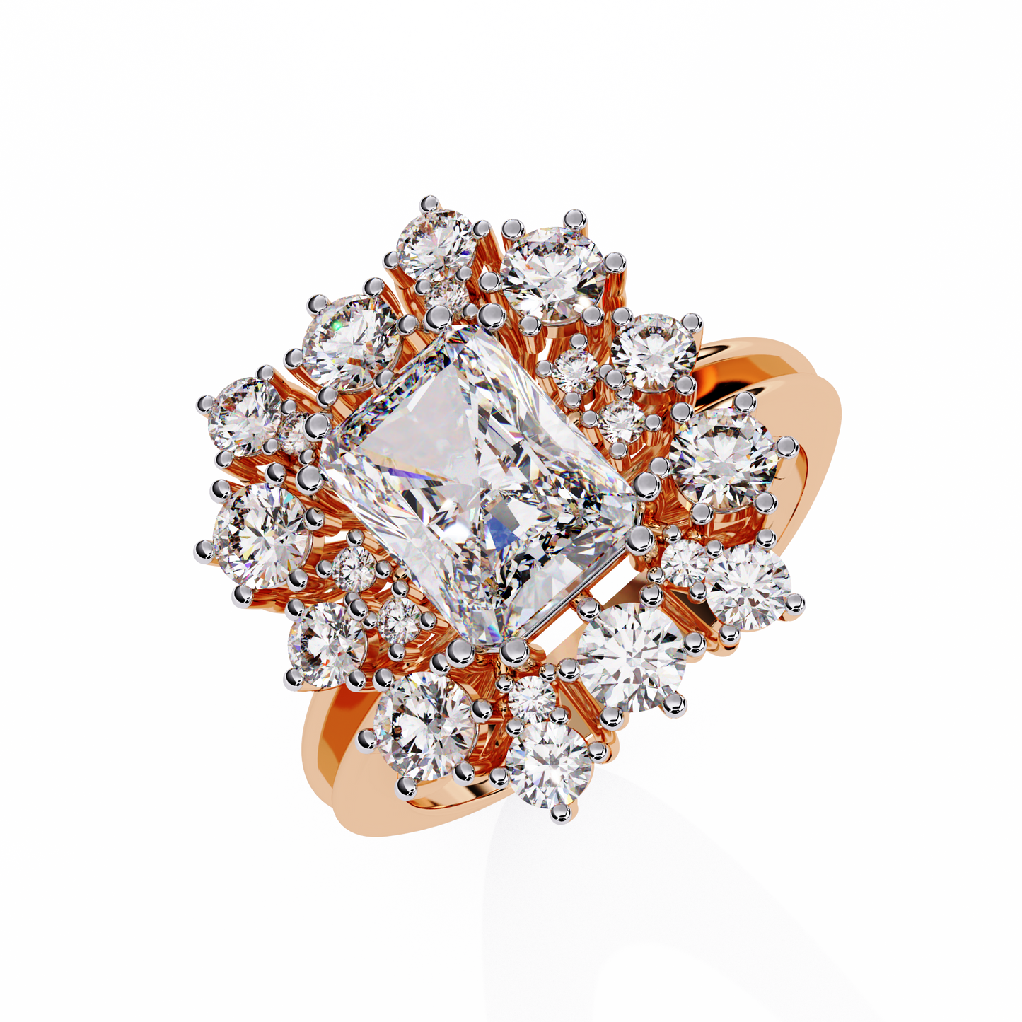 ophira radiance cluster lab grown diamond ring