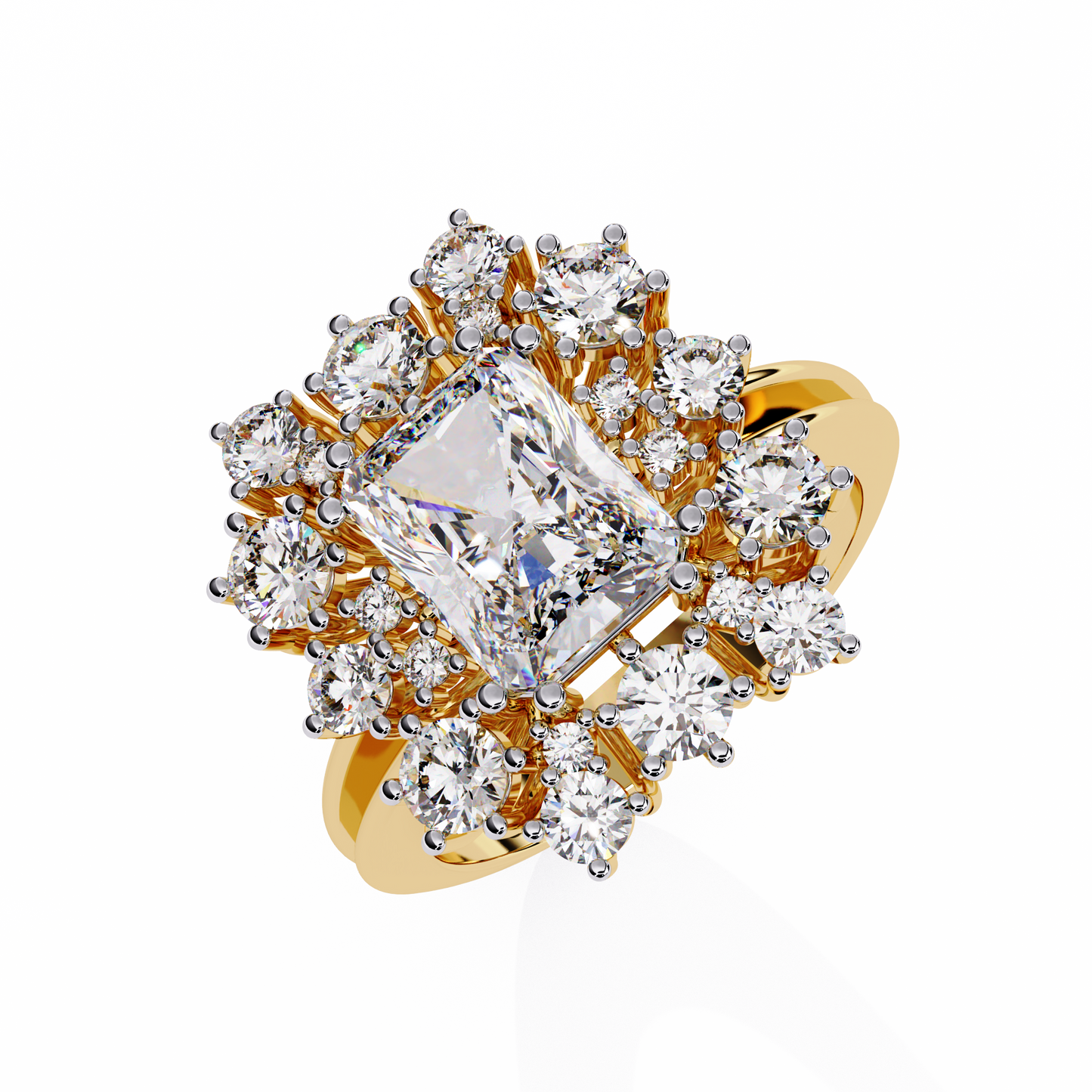 ophira radiance cluster lab grown diamond ring