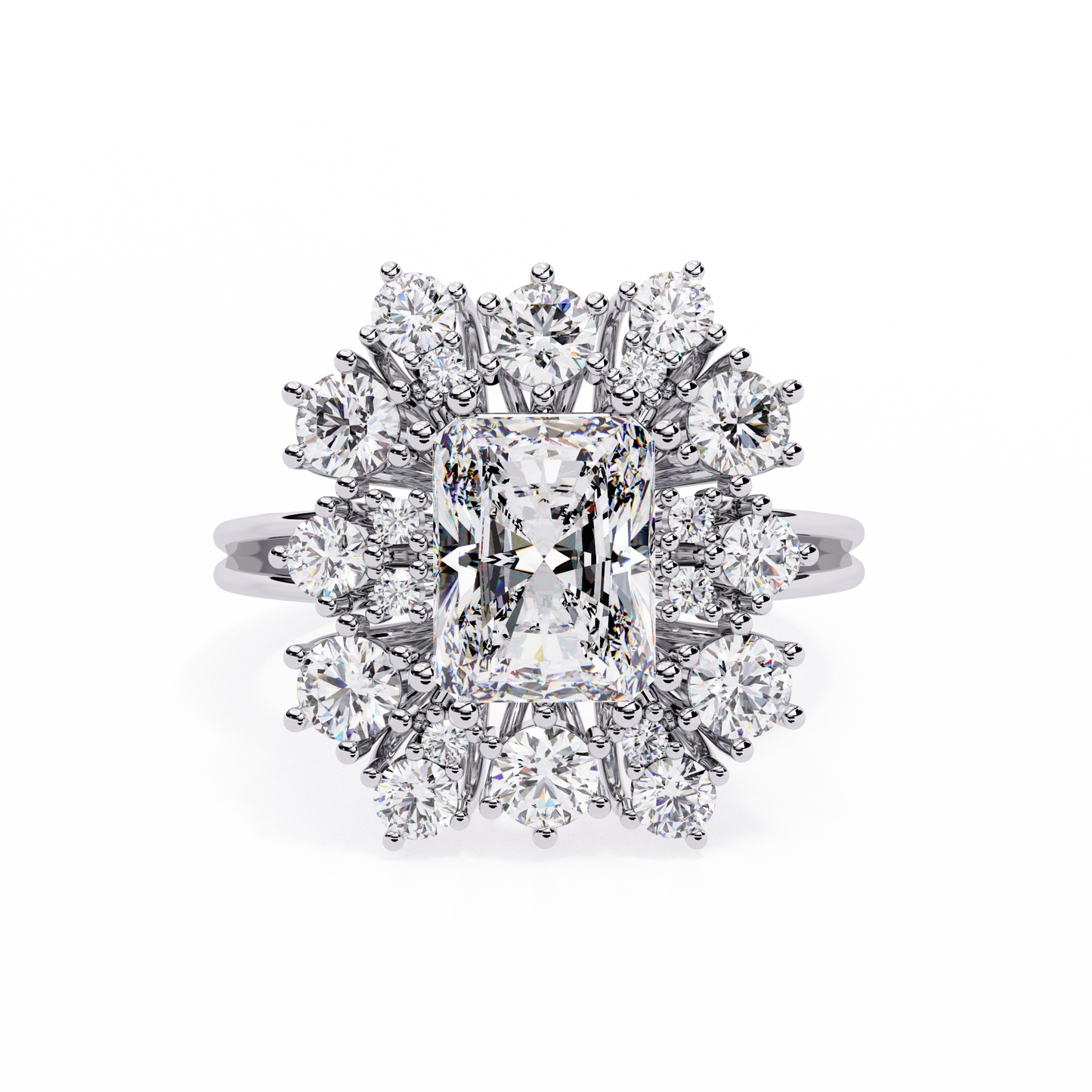 ophira radiance cluster lab grown diamond ring