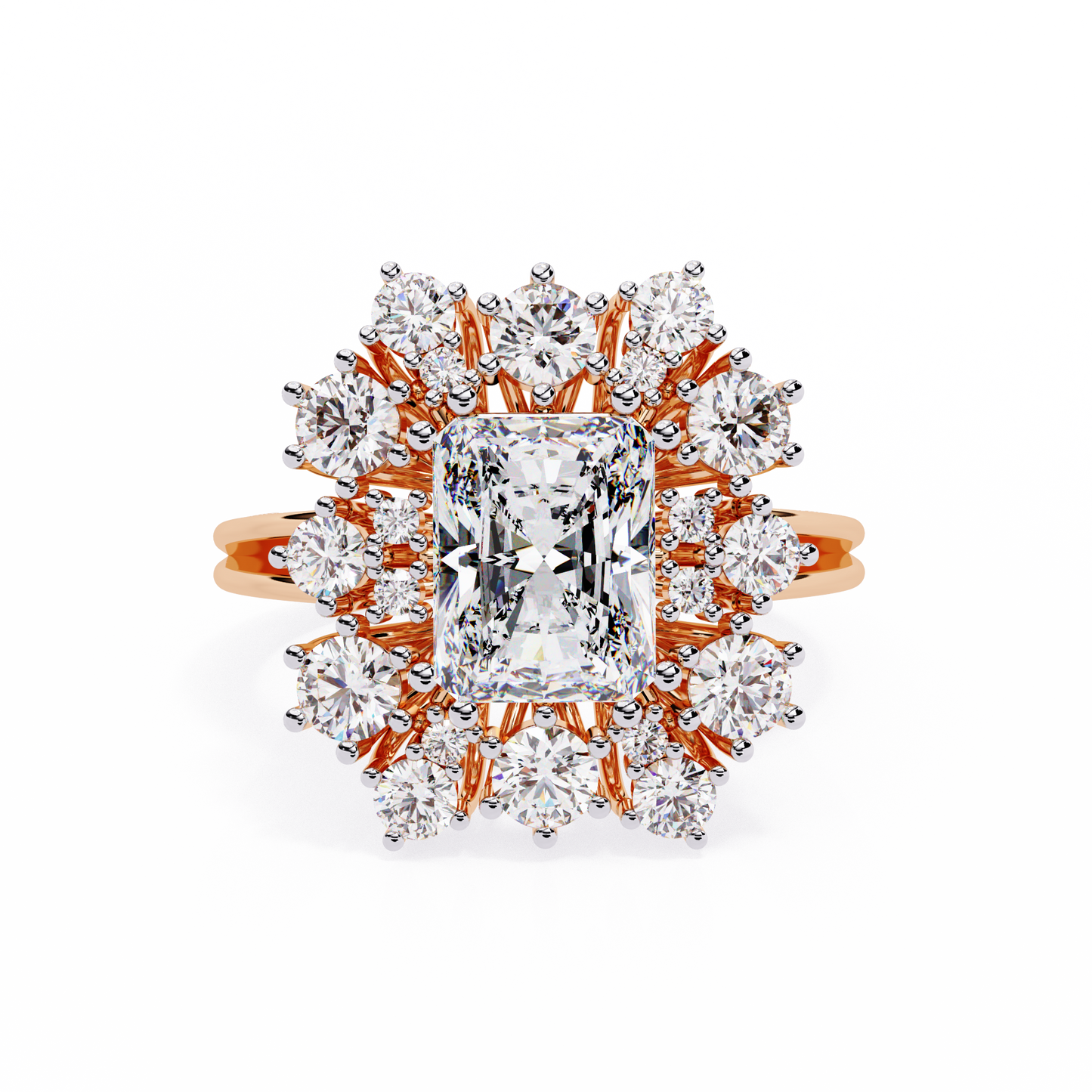 ophira radiance cluster lab grown diamond ring