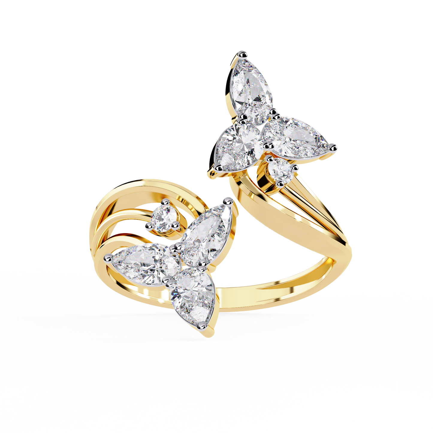 butterfly waltz lab grown diamond ring