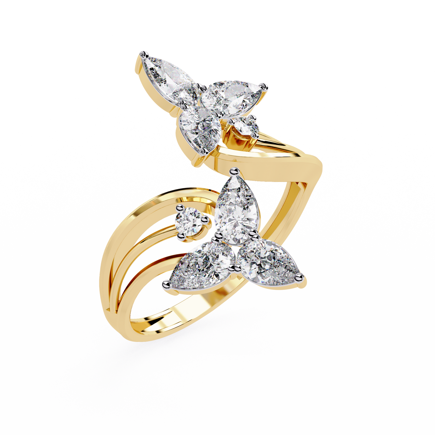 butterfly waltz lab grown diamond ring