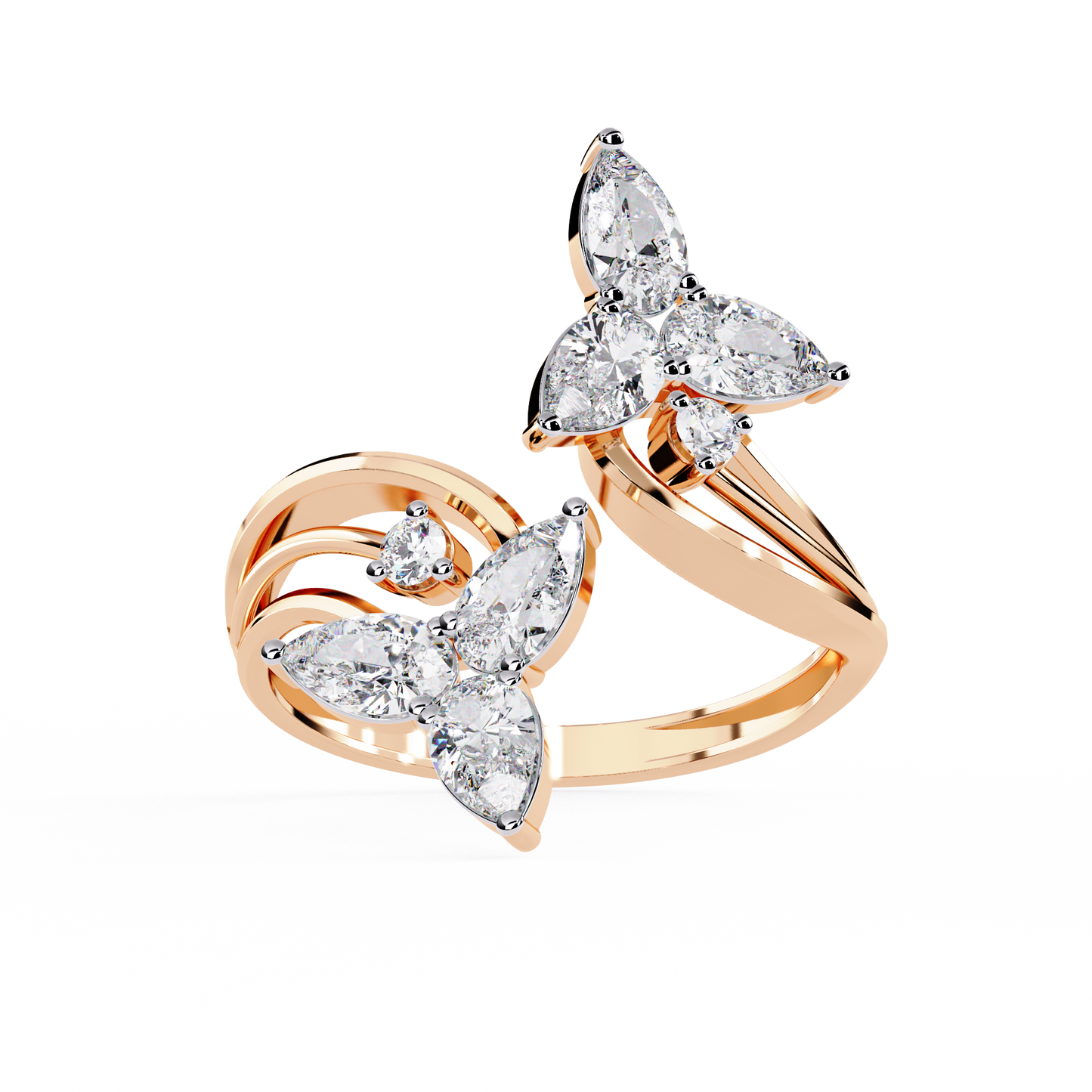 butterfly waltz lab grown diamond ring