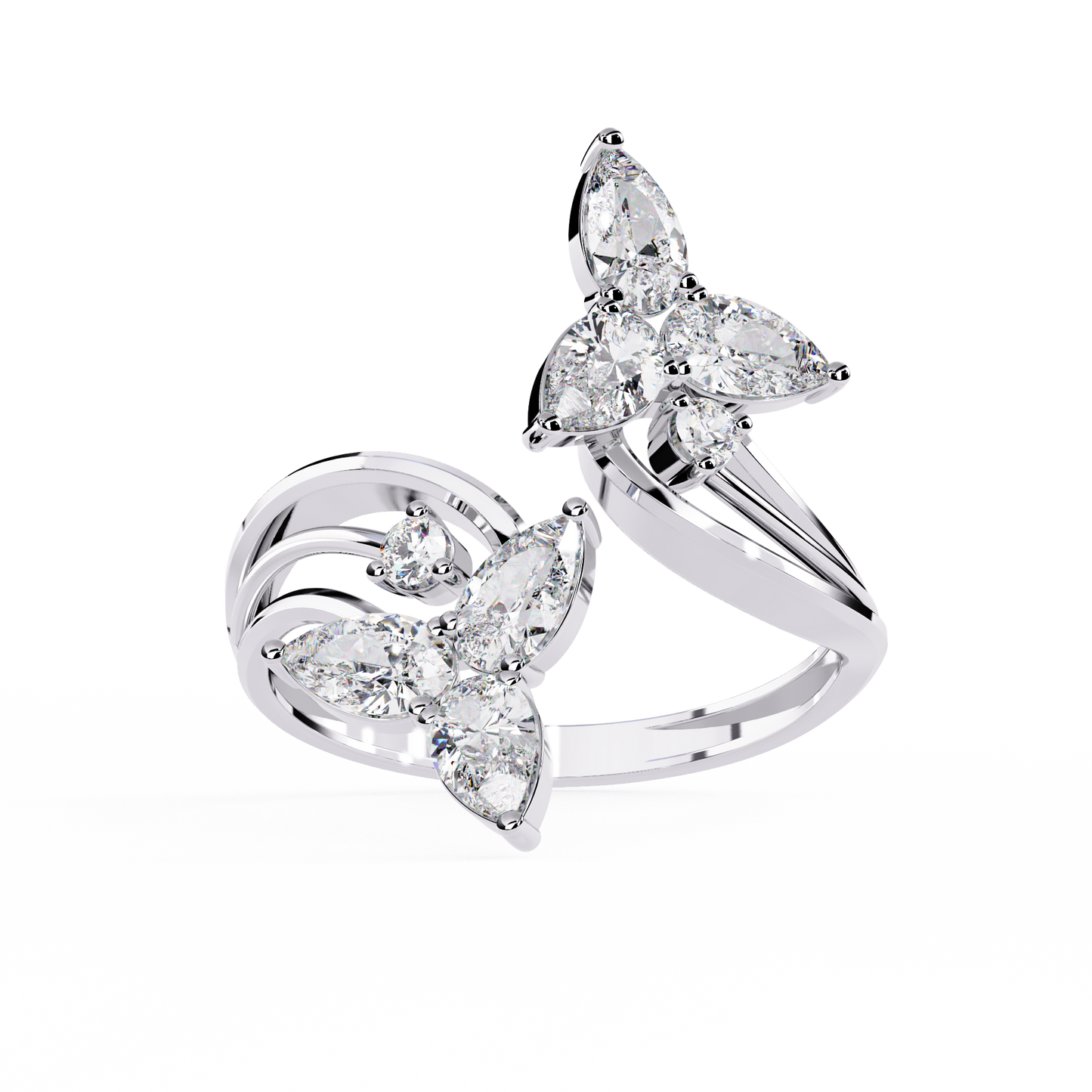 butterfly waltz lab grown diamond ring