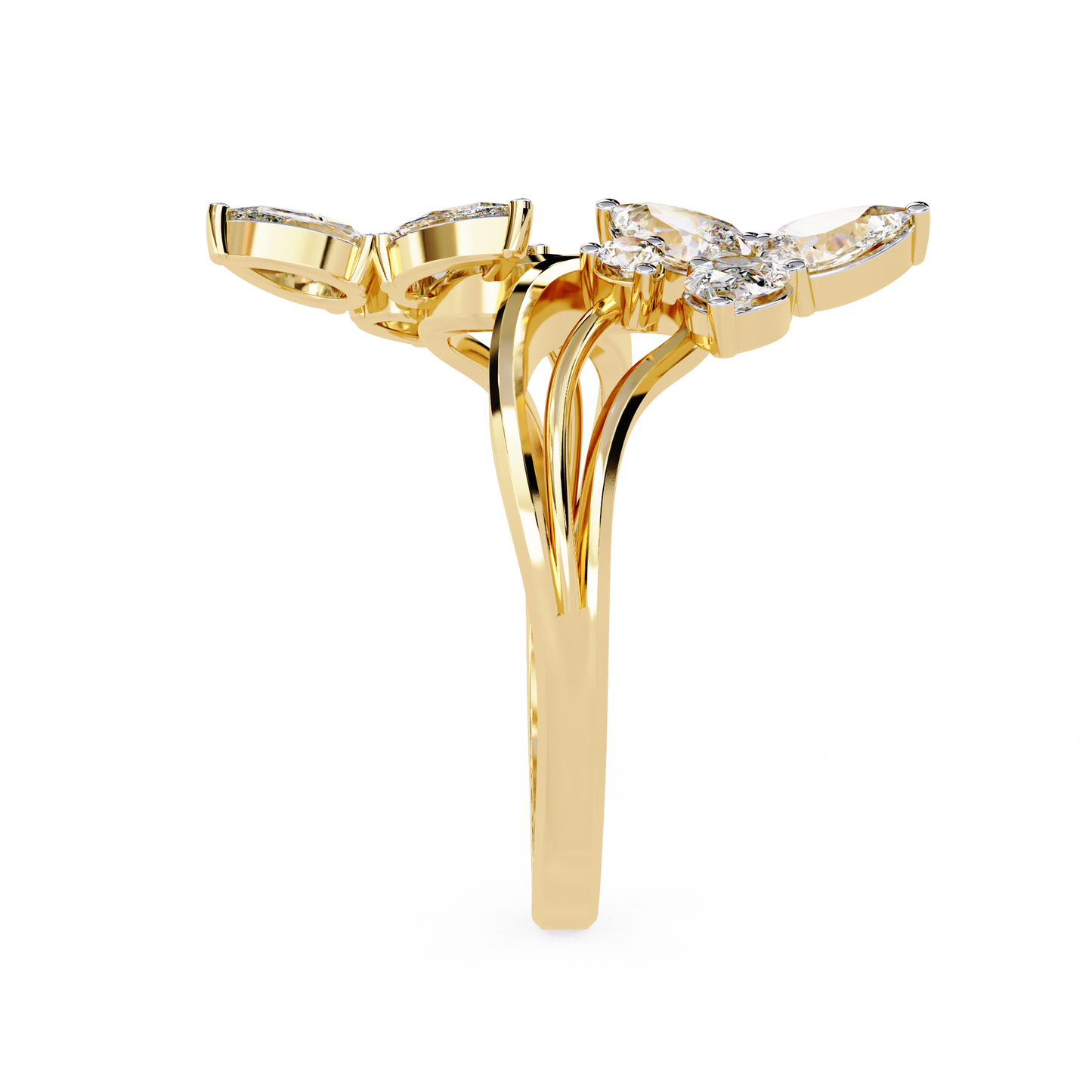 butterfly waltz lab grown diamond ring