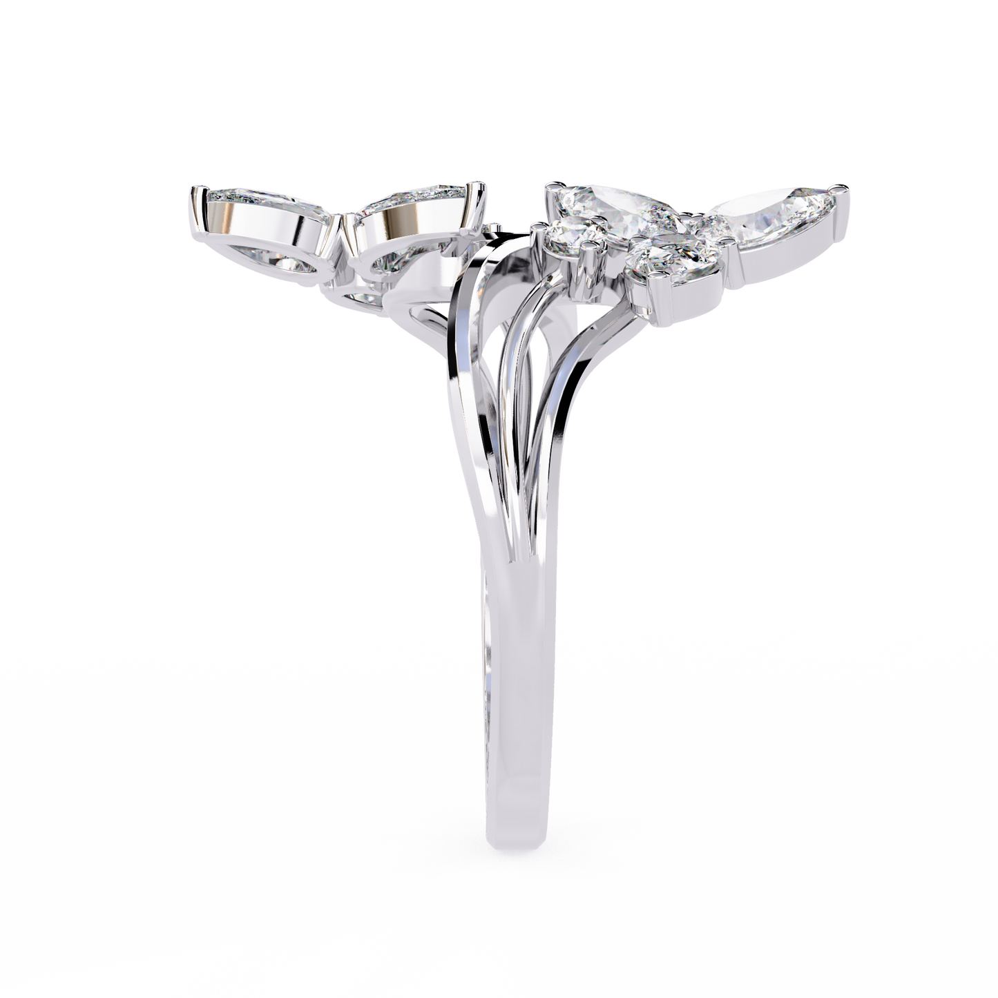 butterfly waltz lab grown diamond ring