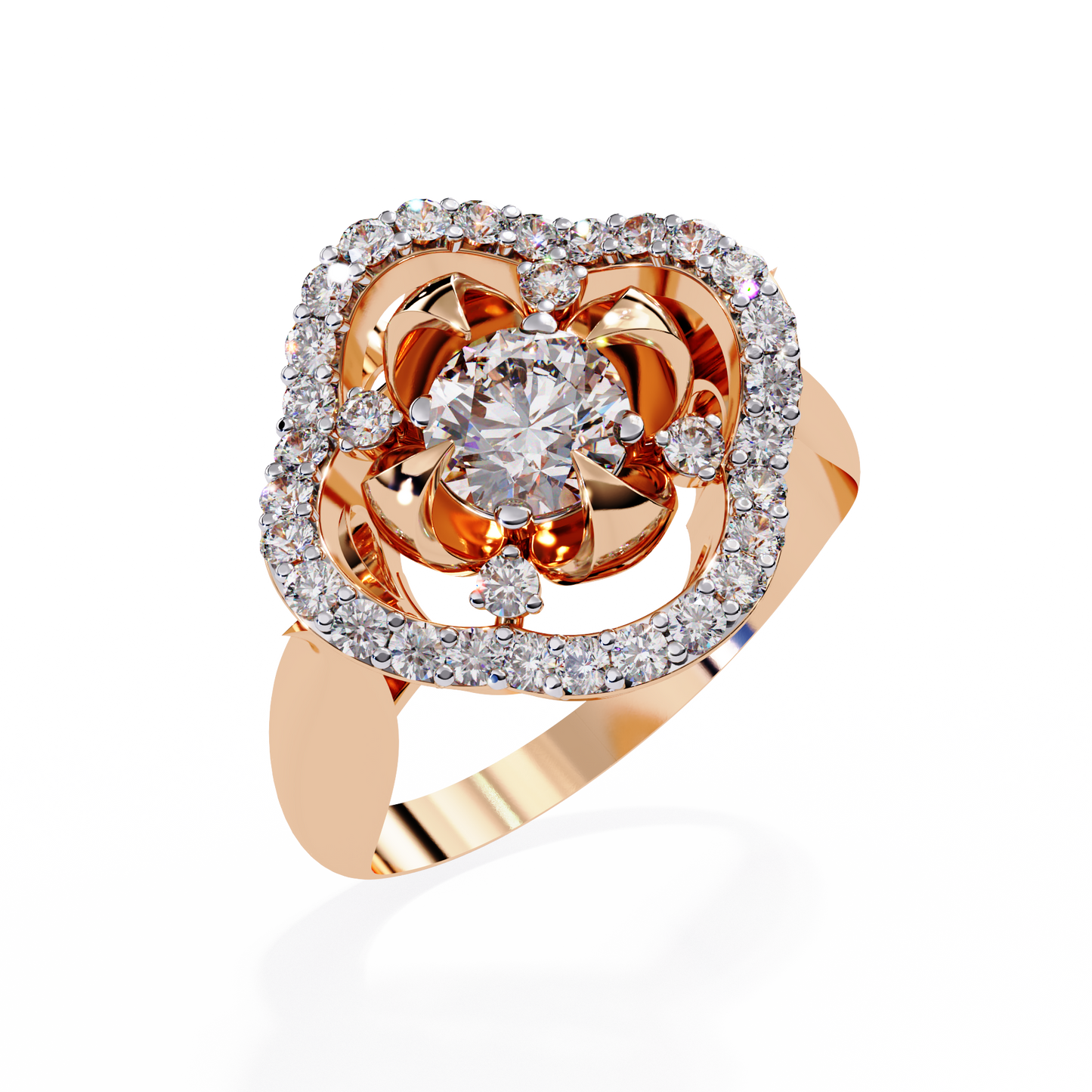 fleur royale lab grown diamond ring
