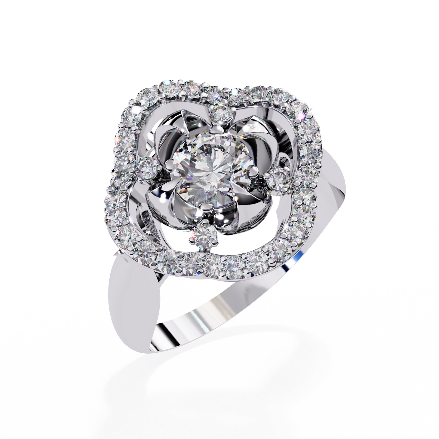 fleur royale lab grown diamond ring