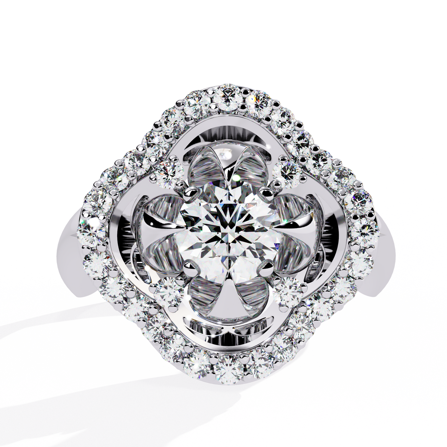 fleur royale lab grown diamond ring