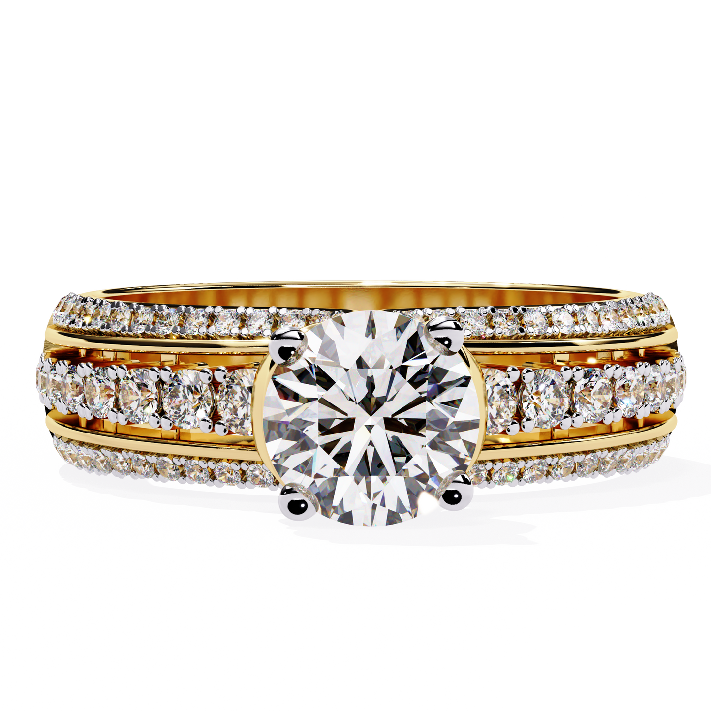 ophira grandeur pavé lab grown diamond ring