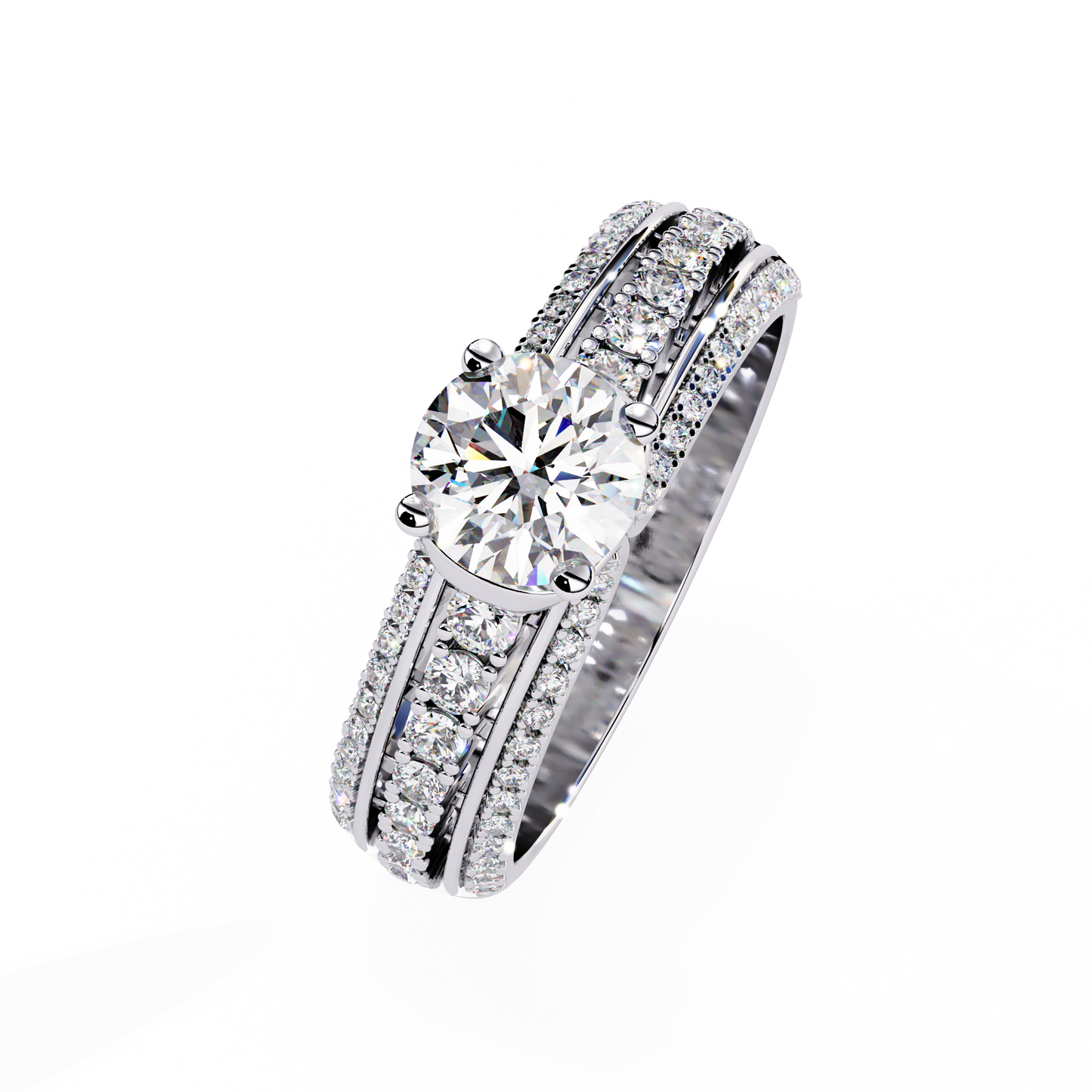ophira grandeur pavé lab grown diamond ring