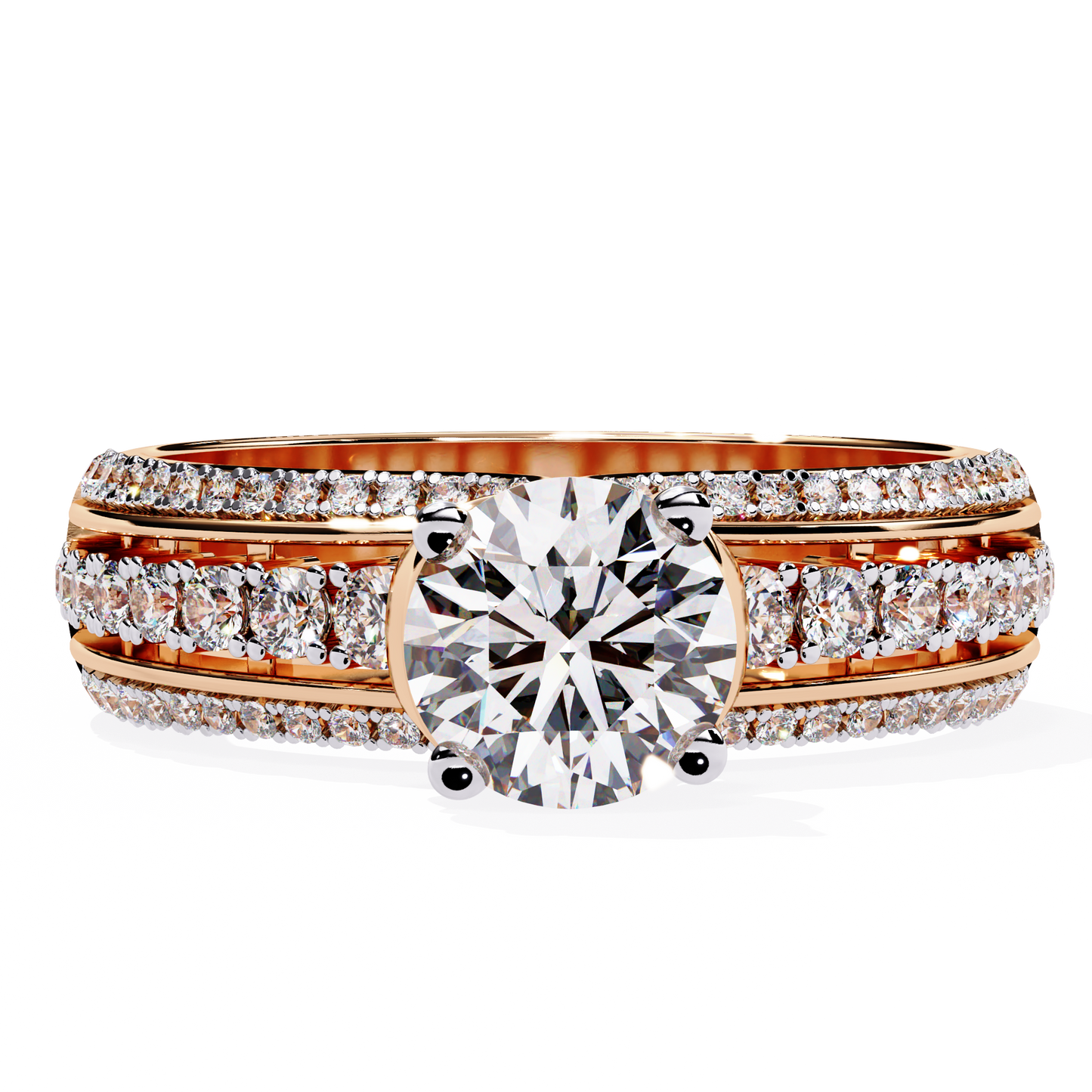 ophira grandeur pavé lab grown diamond ring