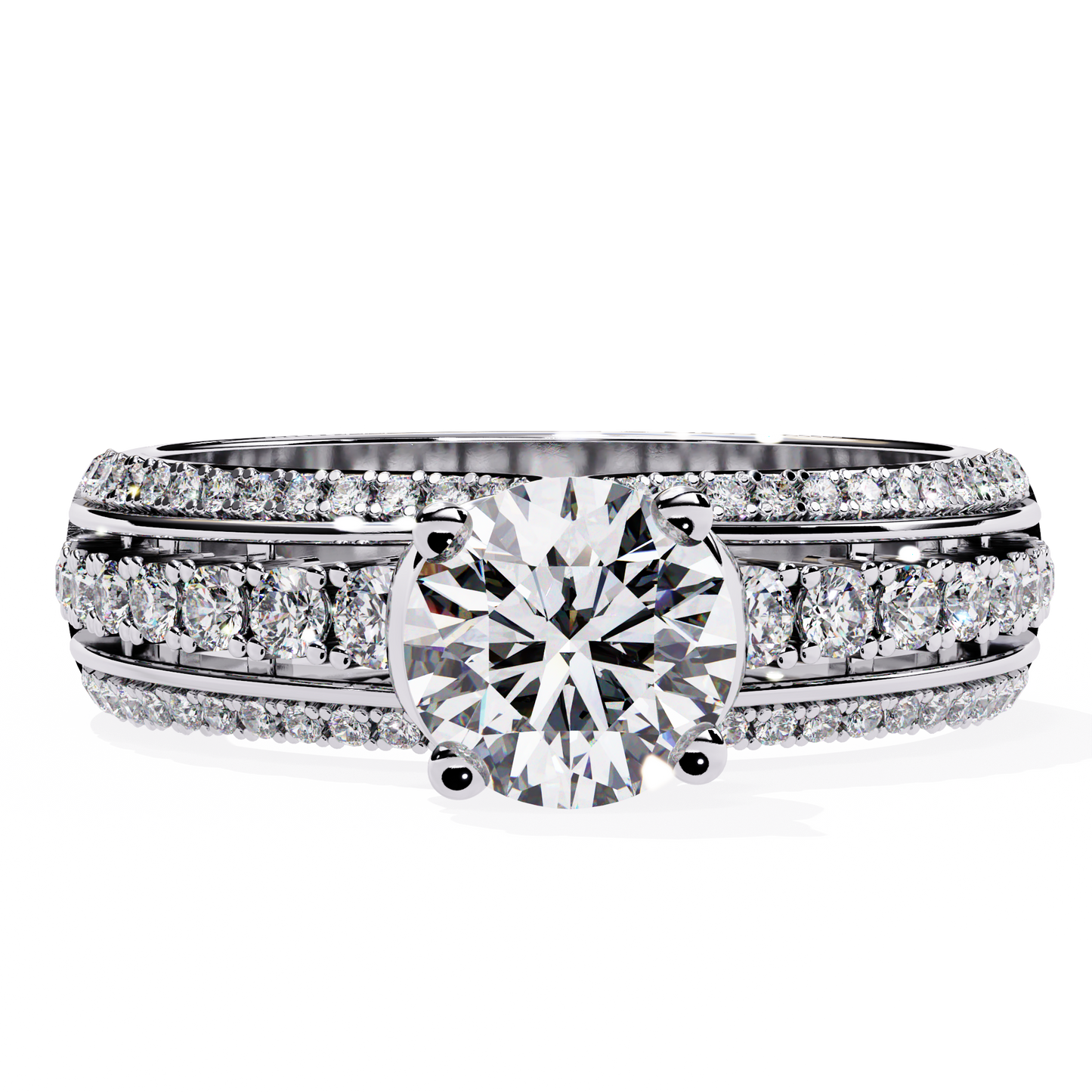 ophira grandeur pavé lab grown diamond ring
