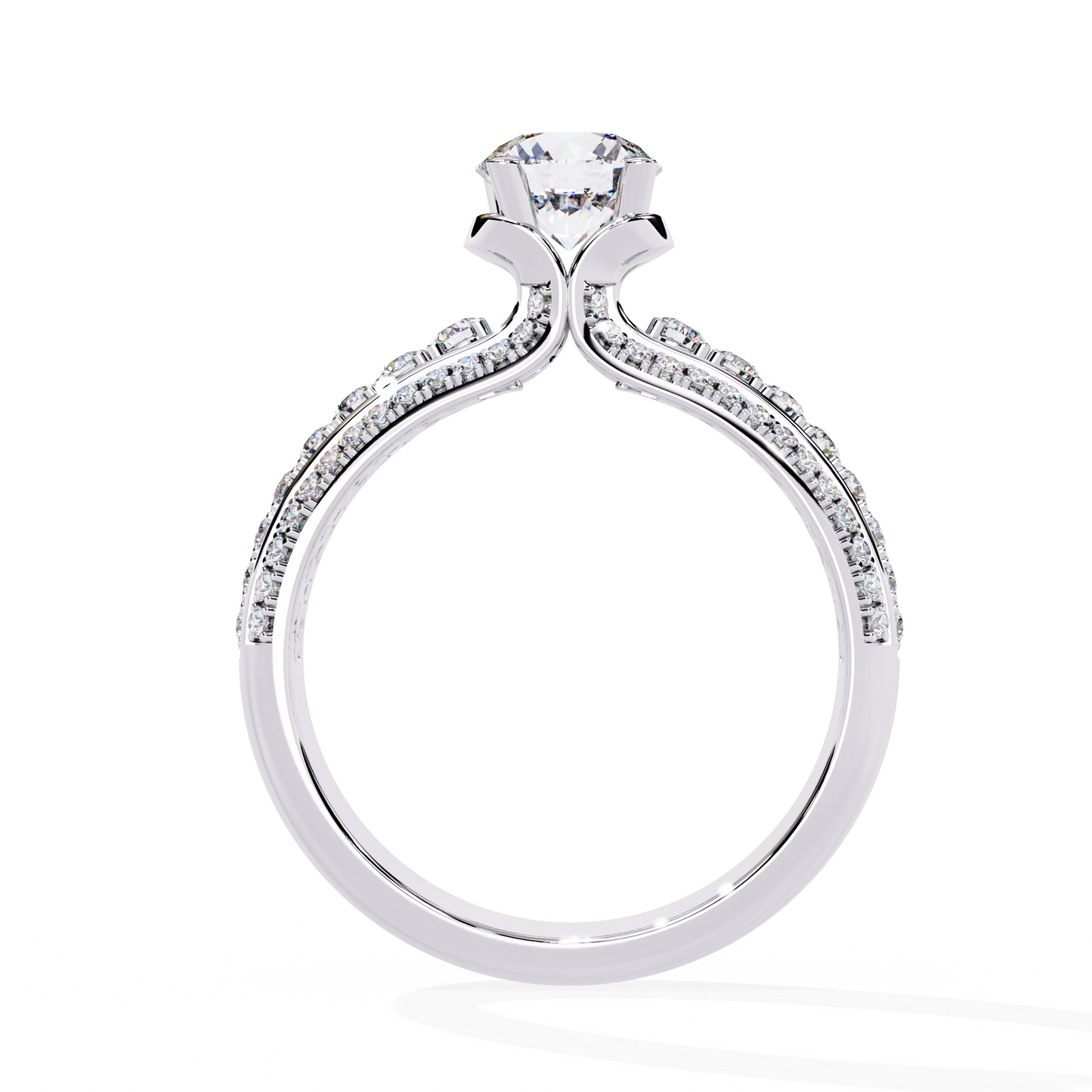 ophira grandeur pavé lab grown diamond ring