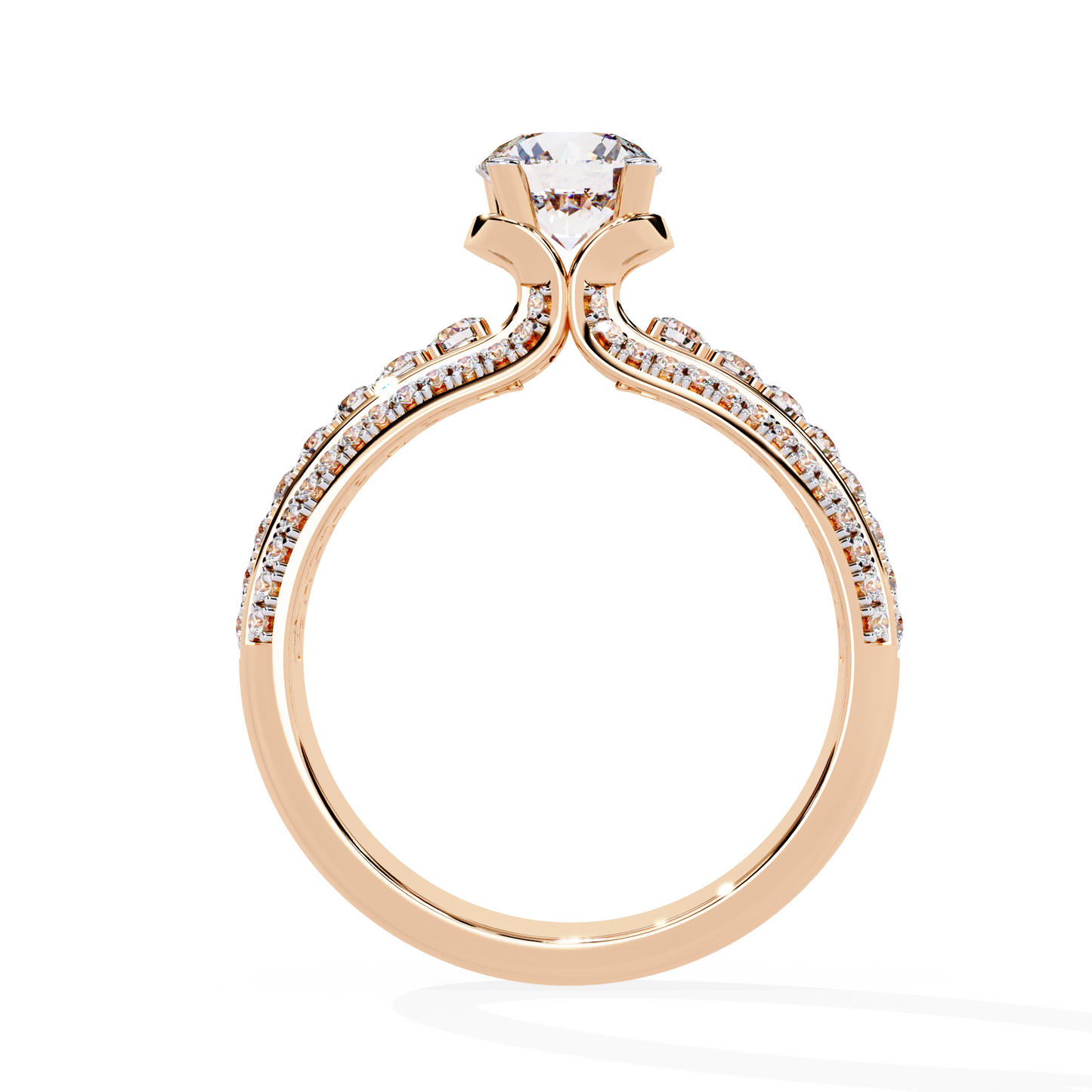 ophira grandeur pavé lab grown diamond ring