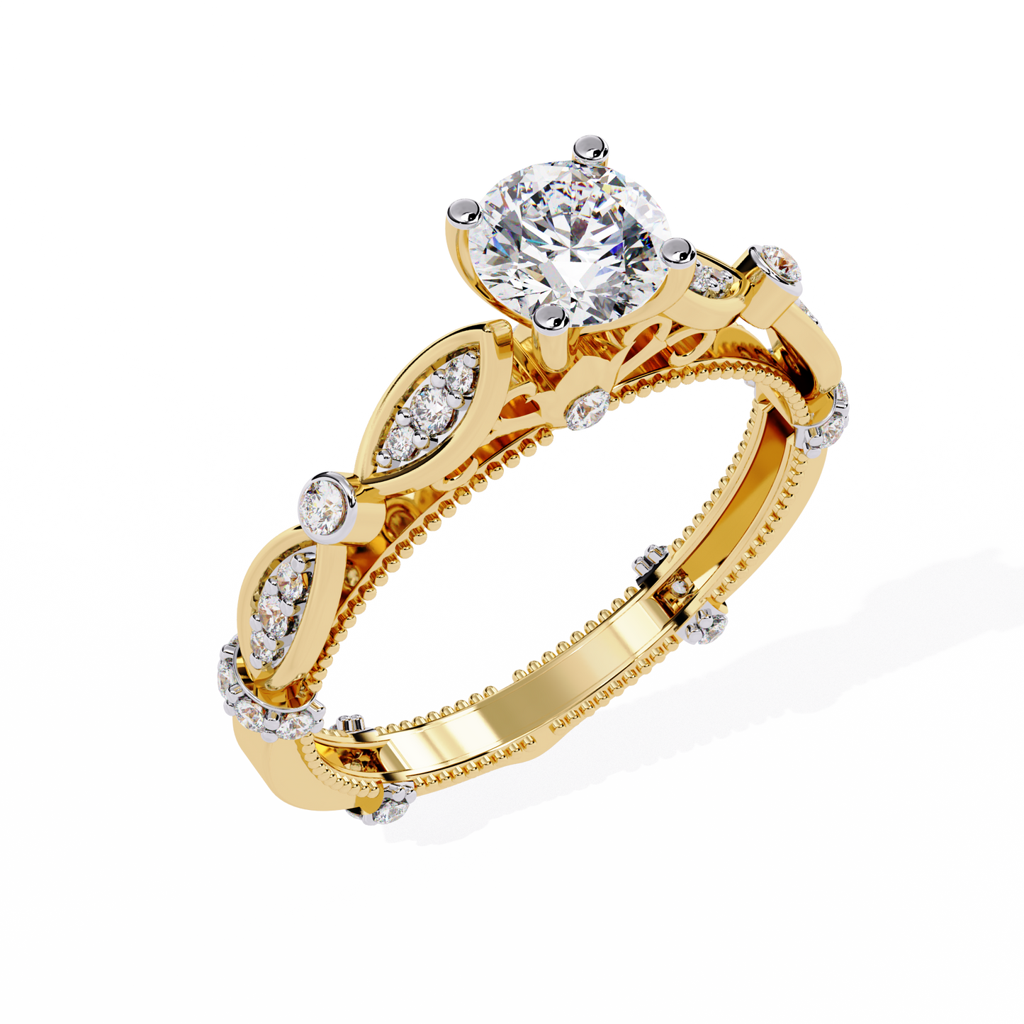 navette grace lab grown diamond ring