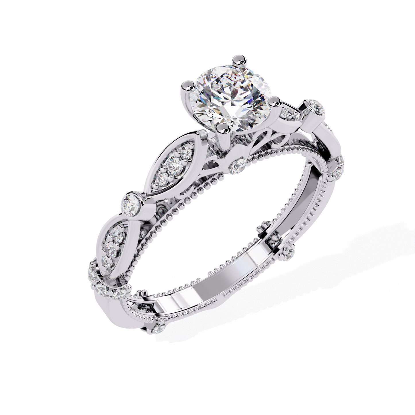 navette grace lab grown diamond ring