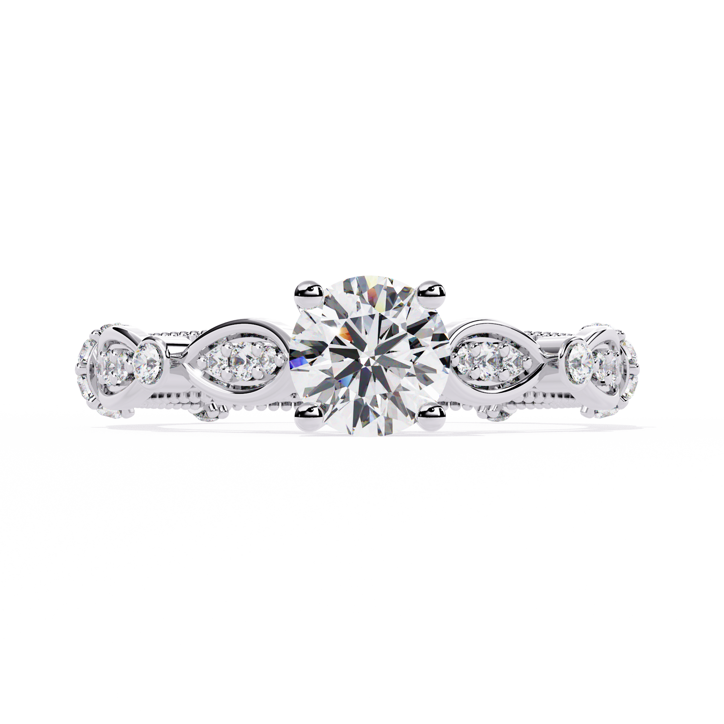 navette grace lab grown diamond ring