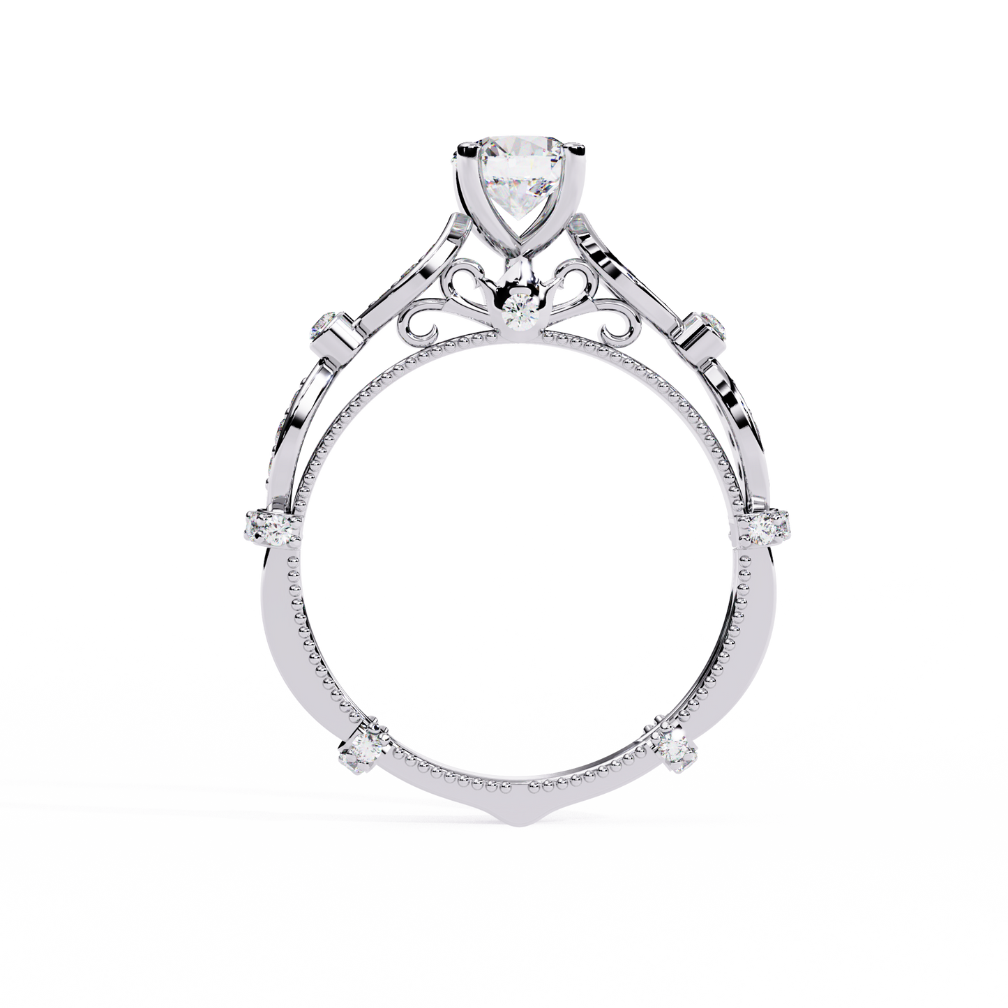navette grace lab grown diamond ring