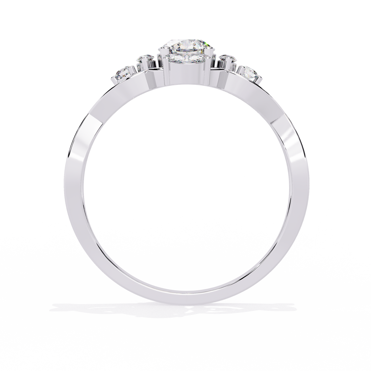 infinity petal lab grown diamond ring