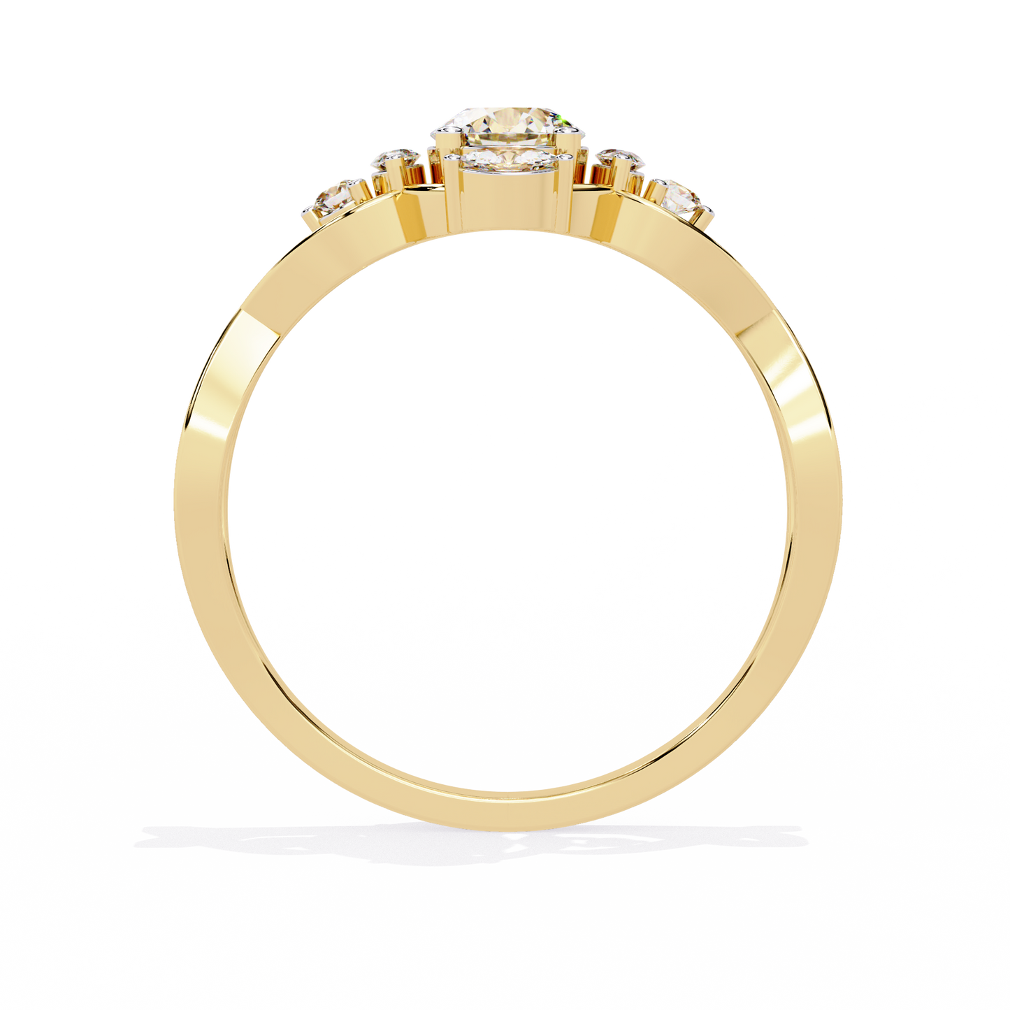 infinity petal lab grown diamond ring