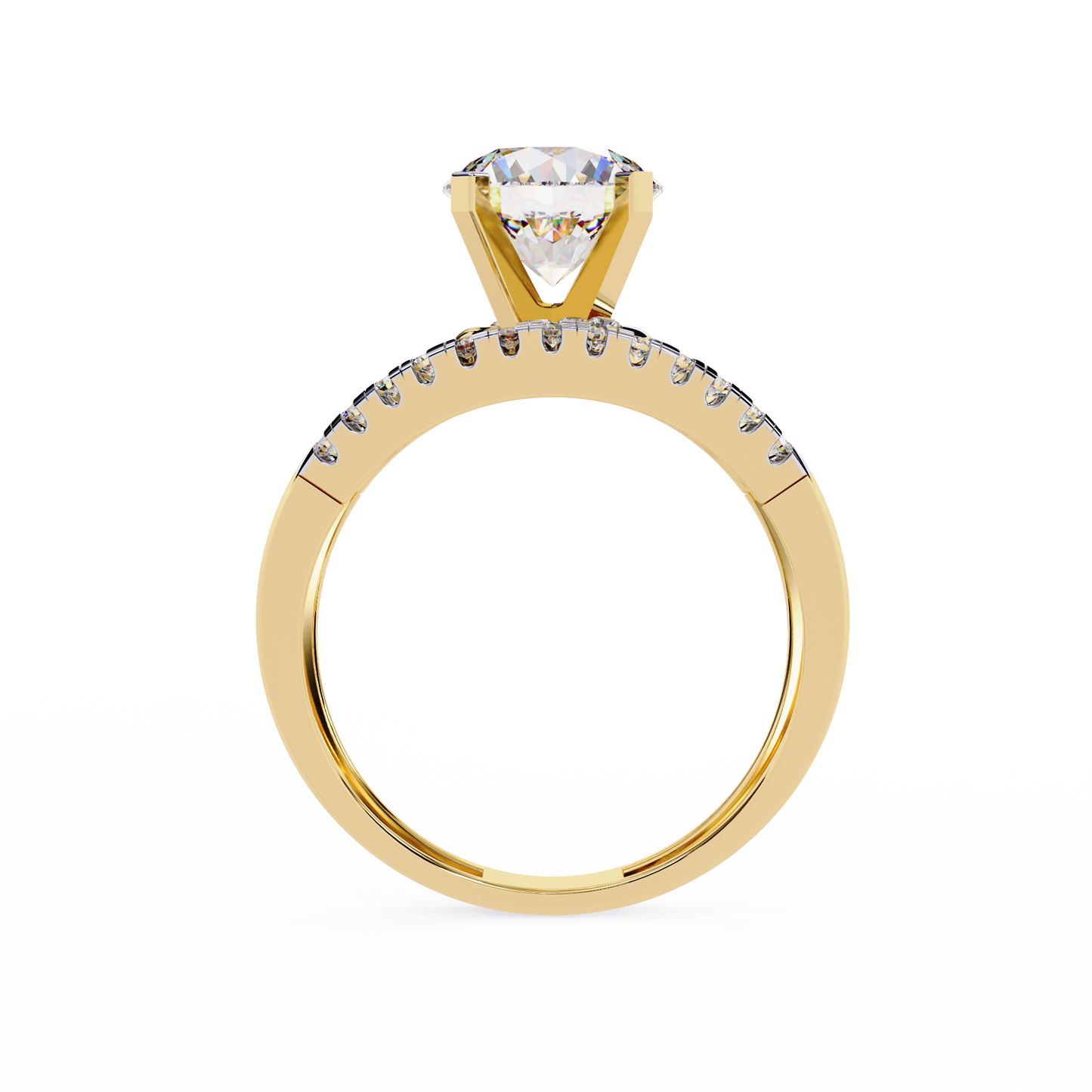 spiral embrace lab grown diamond ring