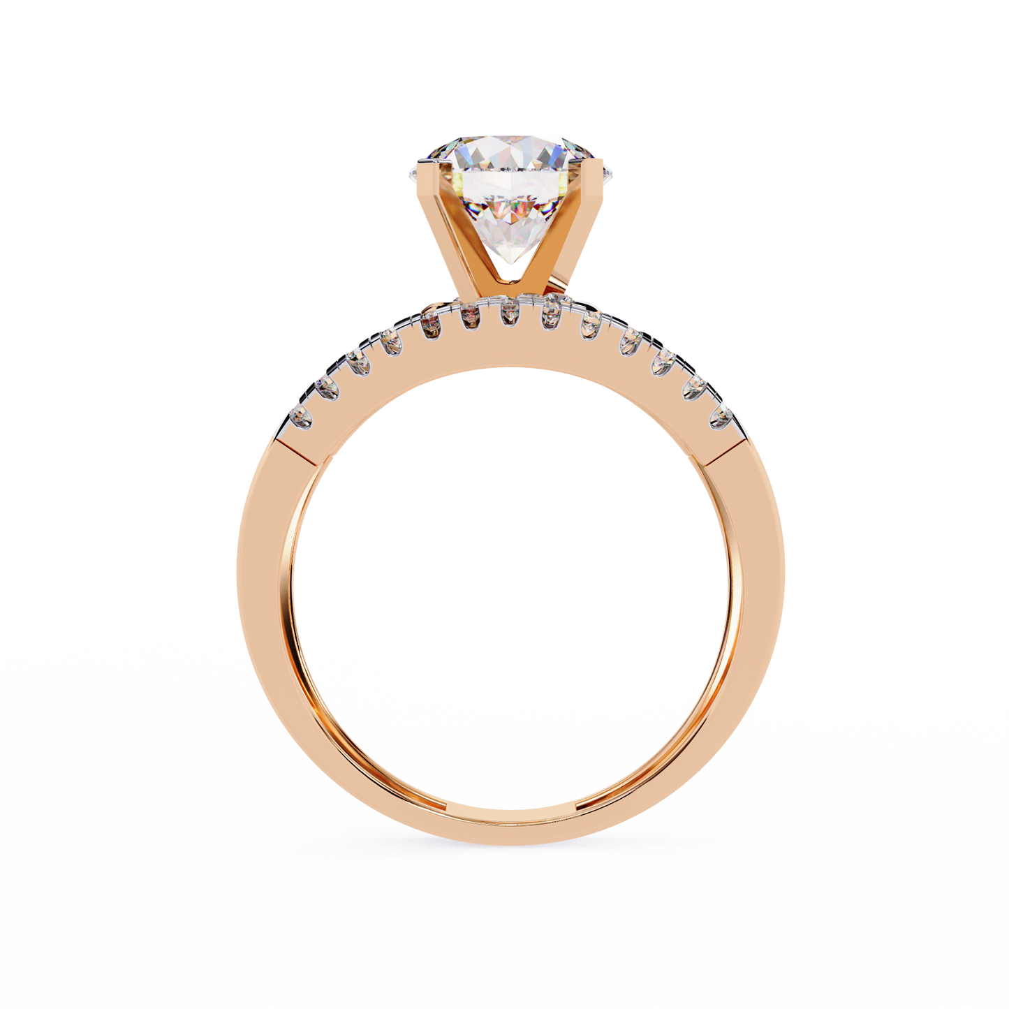 spiral embrace lab grown diamond ring