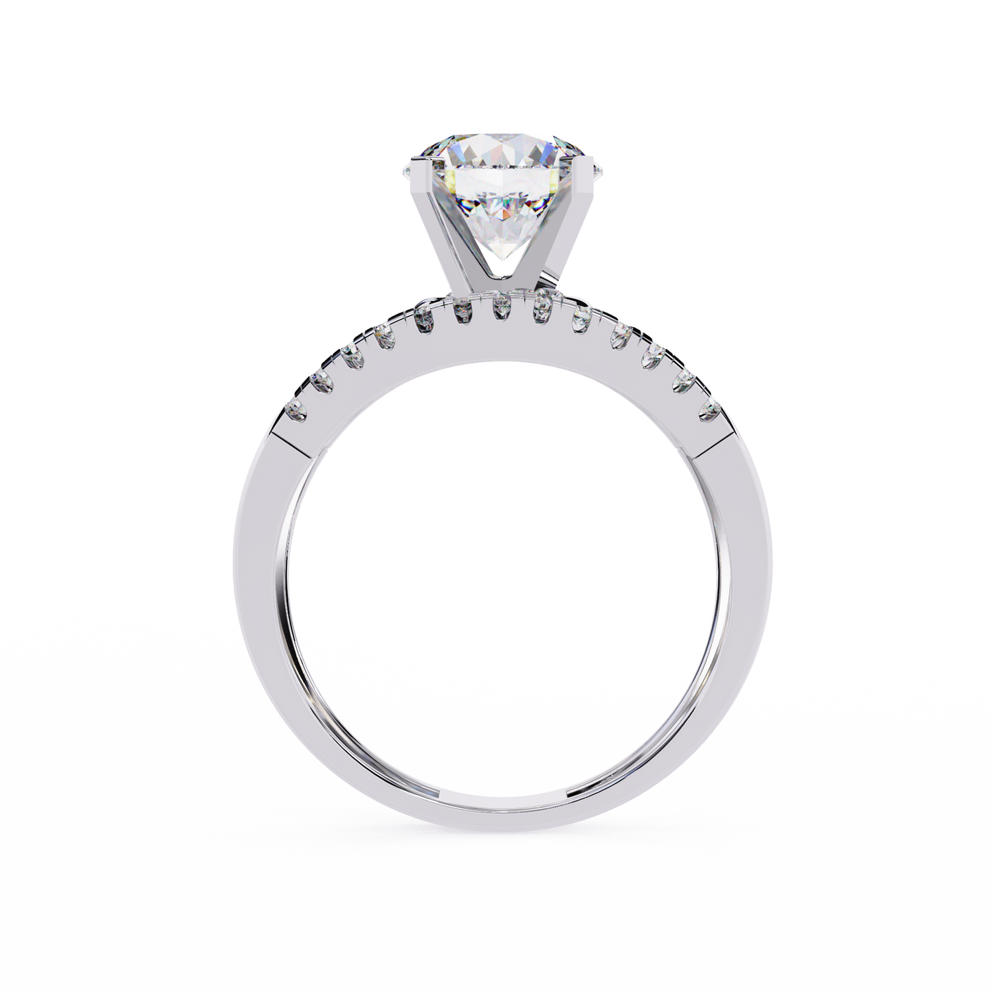 spiral embrace lab grown diamond ring