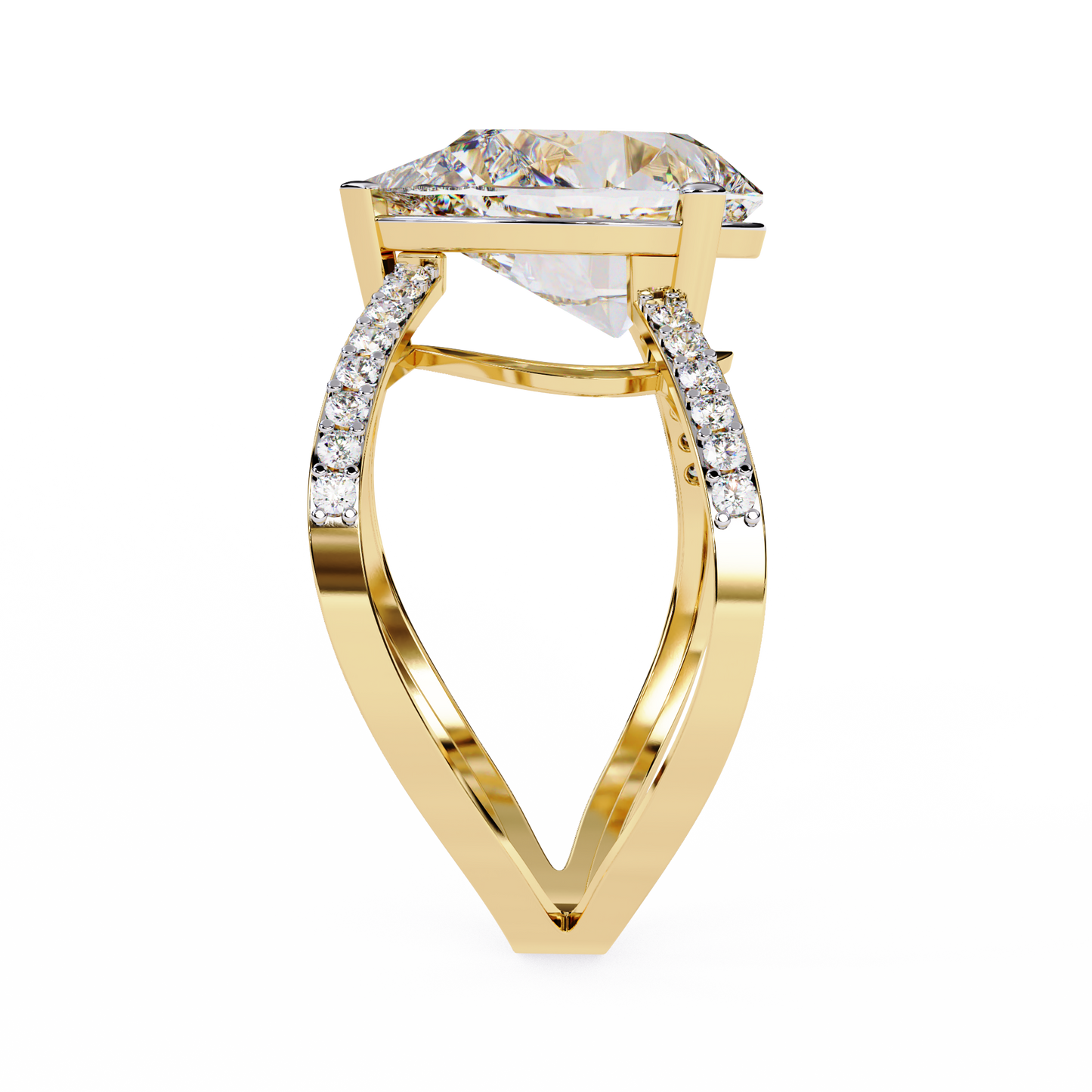 nova criss cross lab grown diamond ring