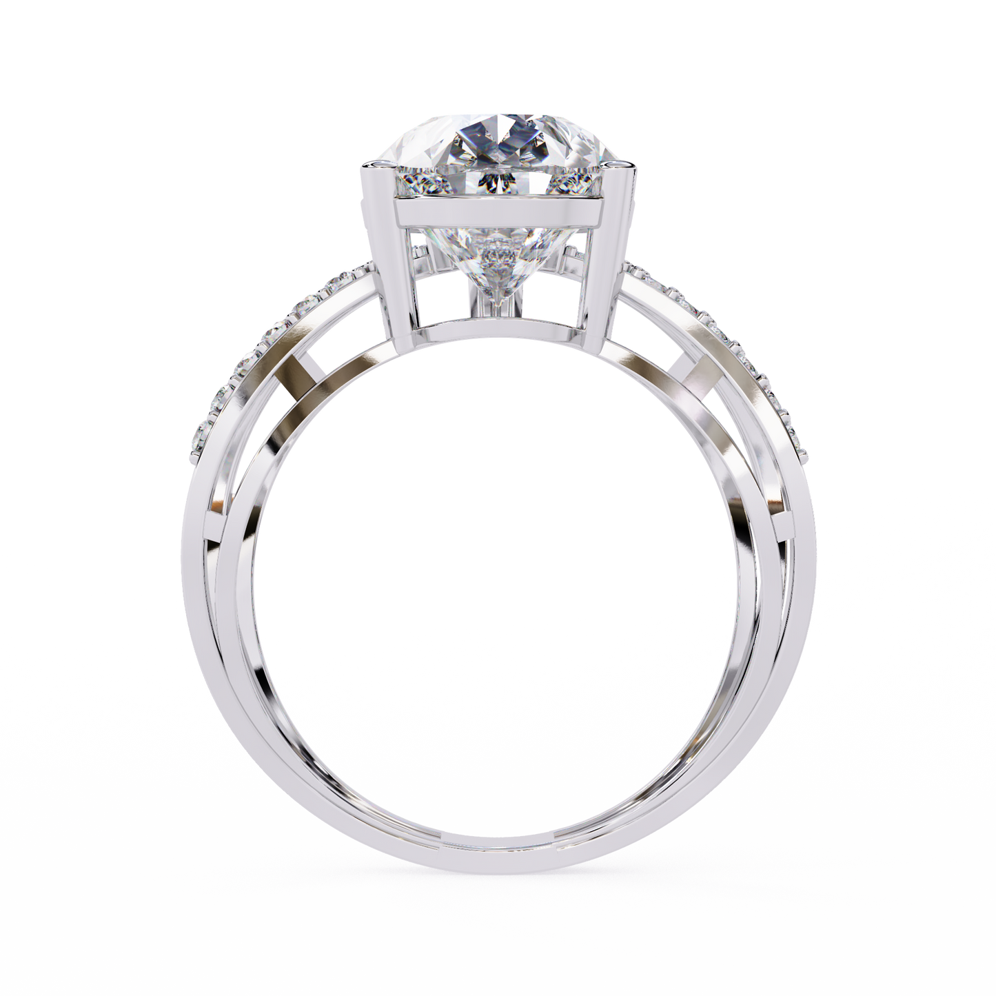 nova criss cross lab grown diamond ring