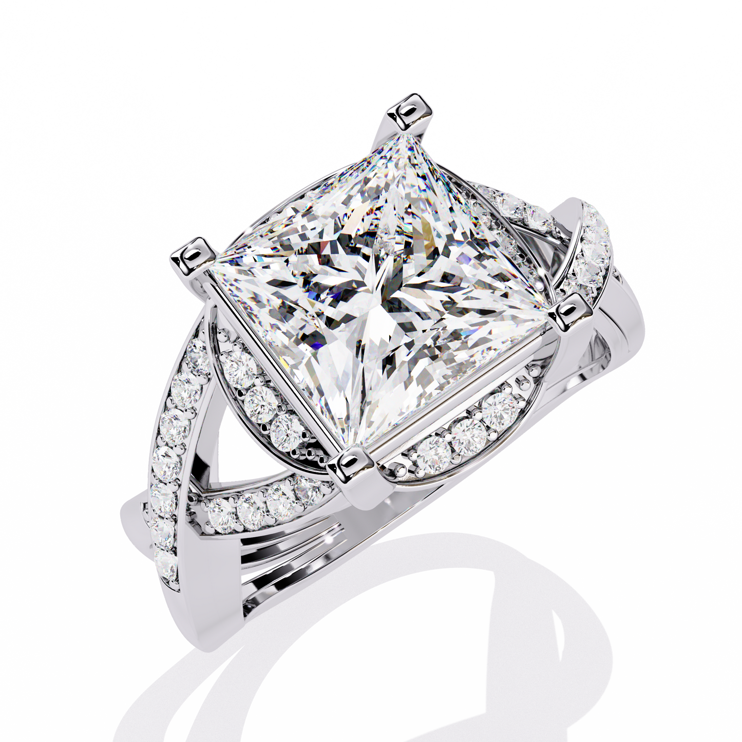 iconic princess lab grown diamond ring