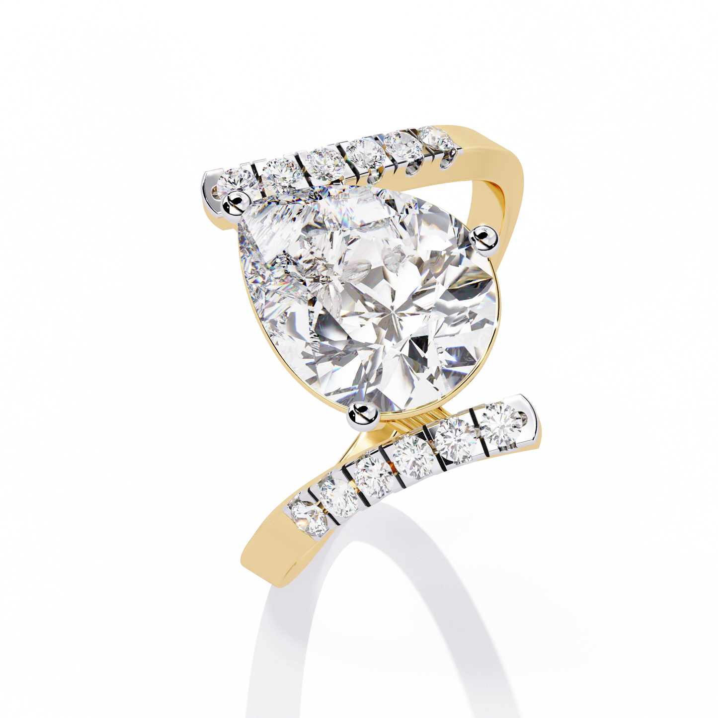 ophira flow bypass lab grown diamond ring