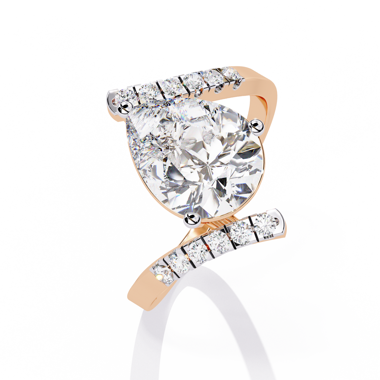 ophira flow bypass lab grown diamond ring