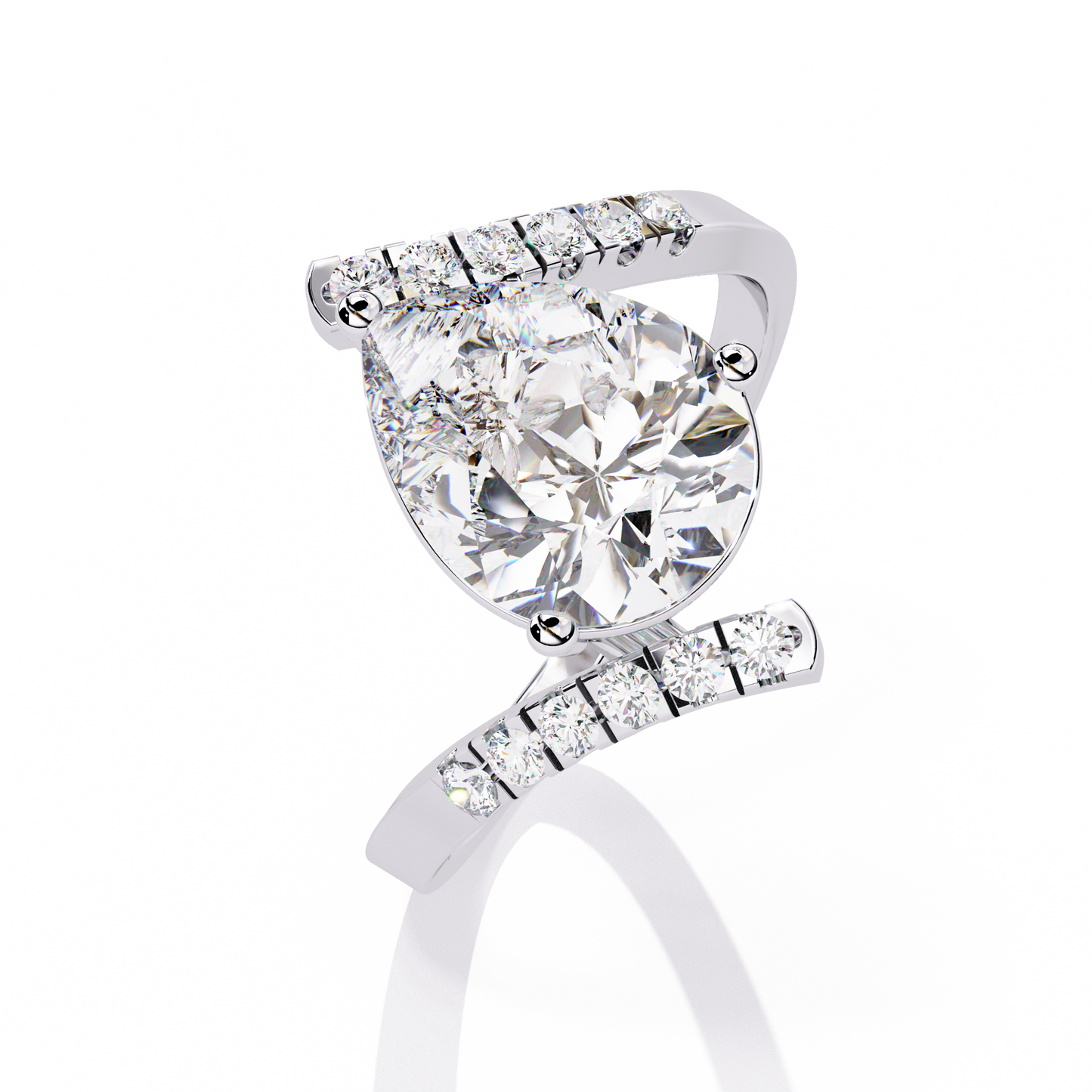 ophira flow bypass lab grown diamond ring