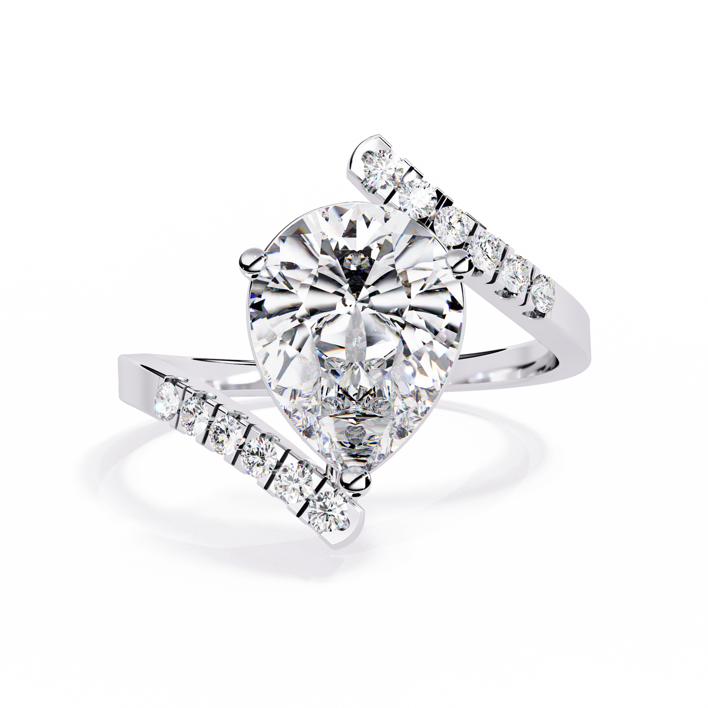 ophira flow bypass lab grown diamond ring